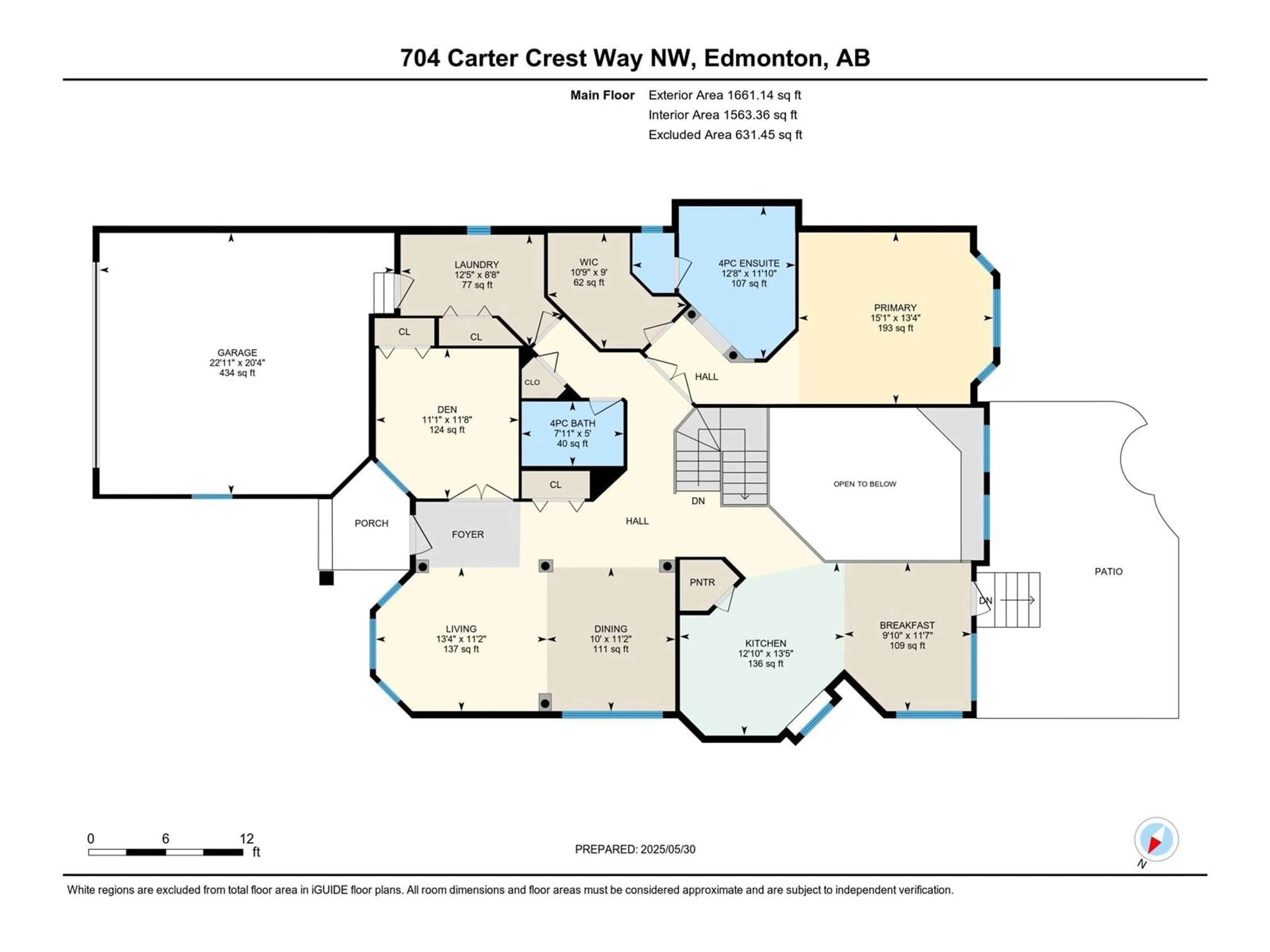 Floor plan for 704 CARTER CREST WY, Edmonton Alberta T6R2N3