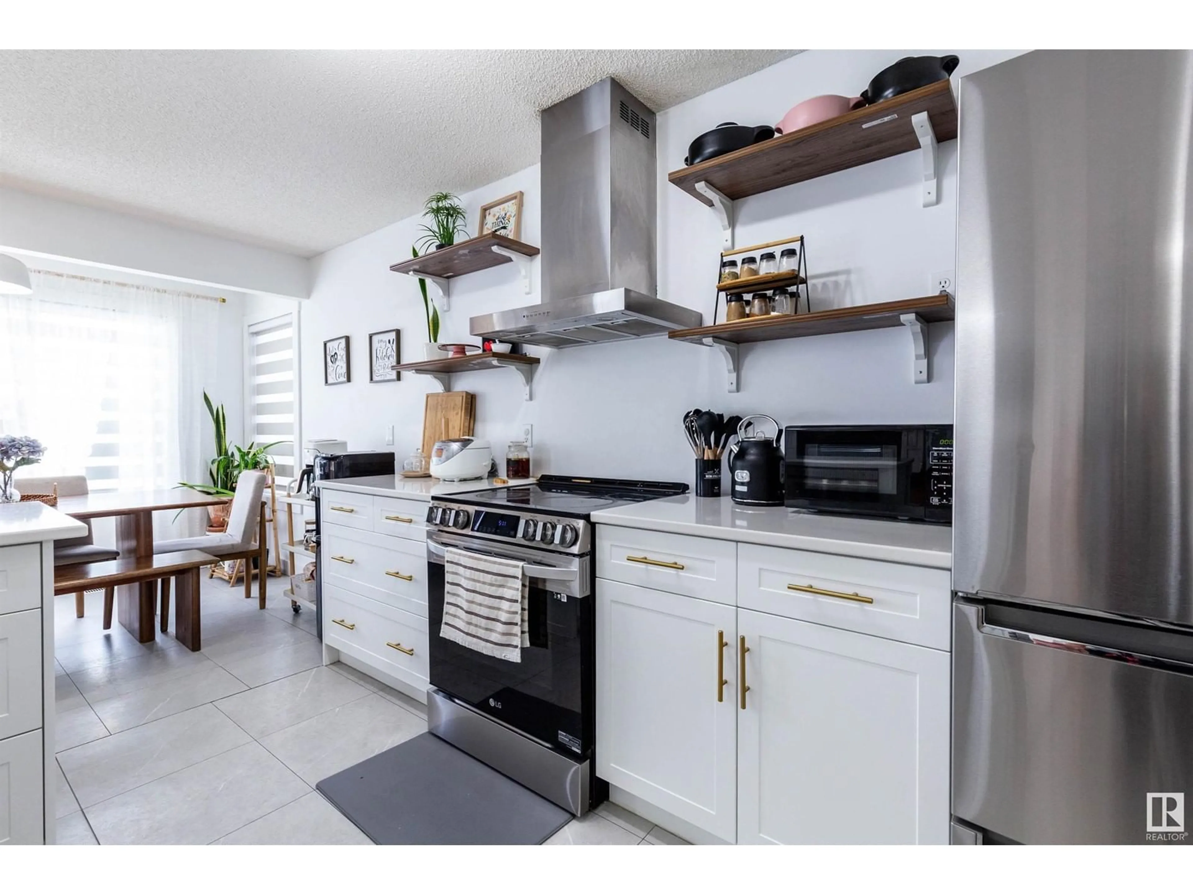 Open concept kitchen, ceramic/tile floor for 1814 MELROSE CRESCENT, Edmonton Alberta T6W1V5