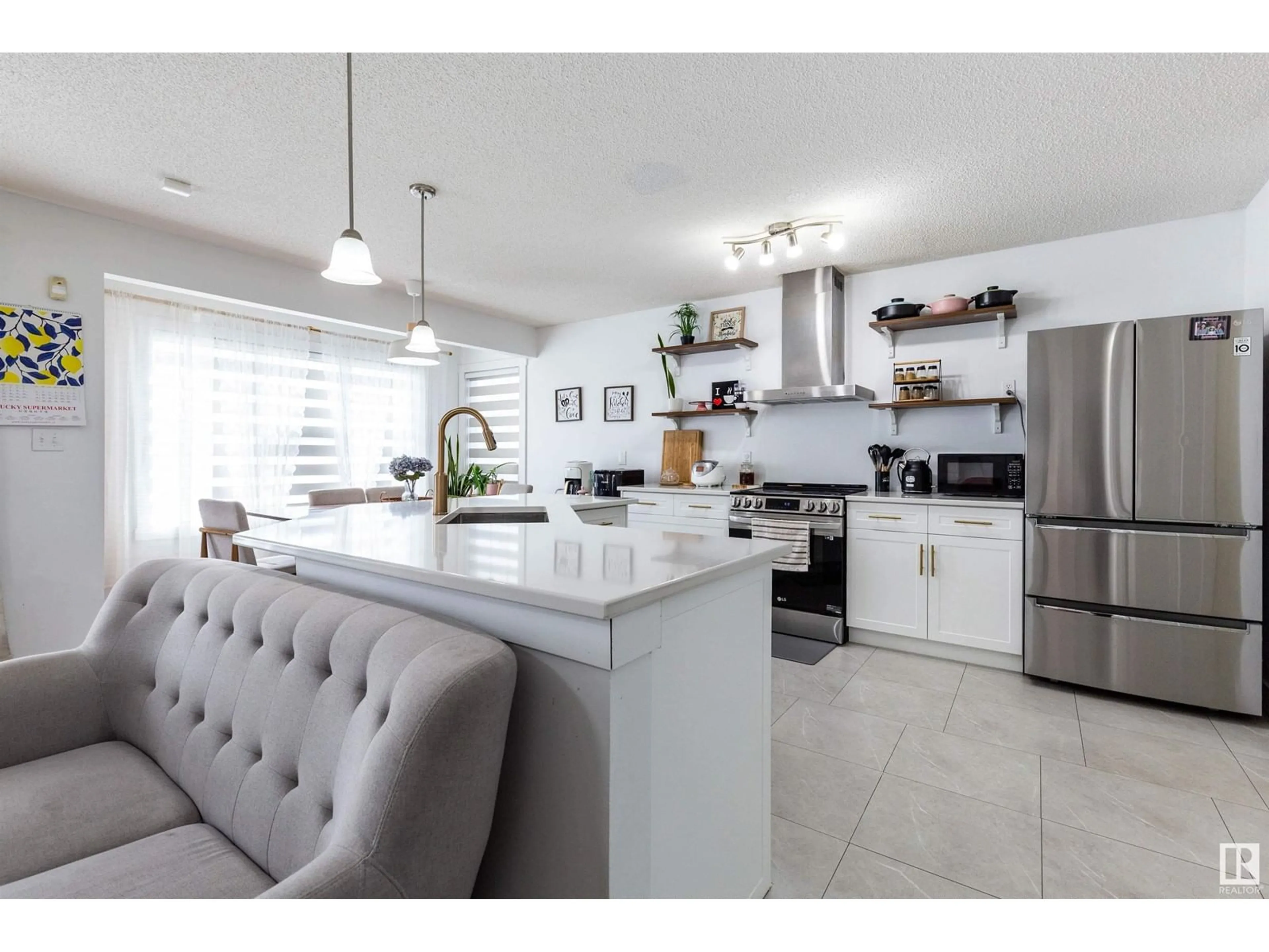 Open concept kitchen, ceramic/tile floor for 1814 MELROSE CRESCENT, Edmonton Alberta T6W1V5
