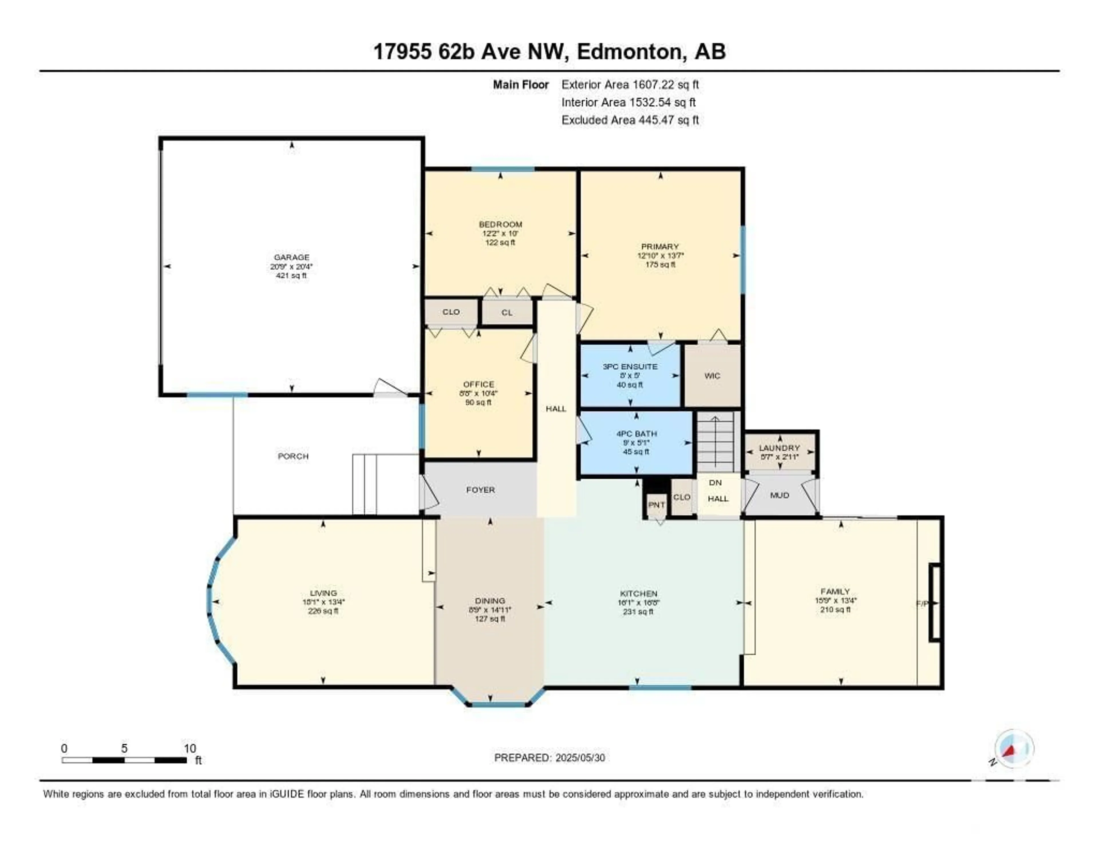 Floor plan for 17955 62B AV, Edmonton Alberta T5T3B9