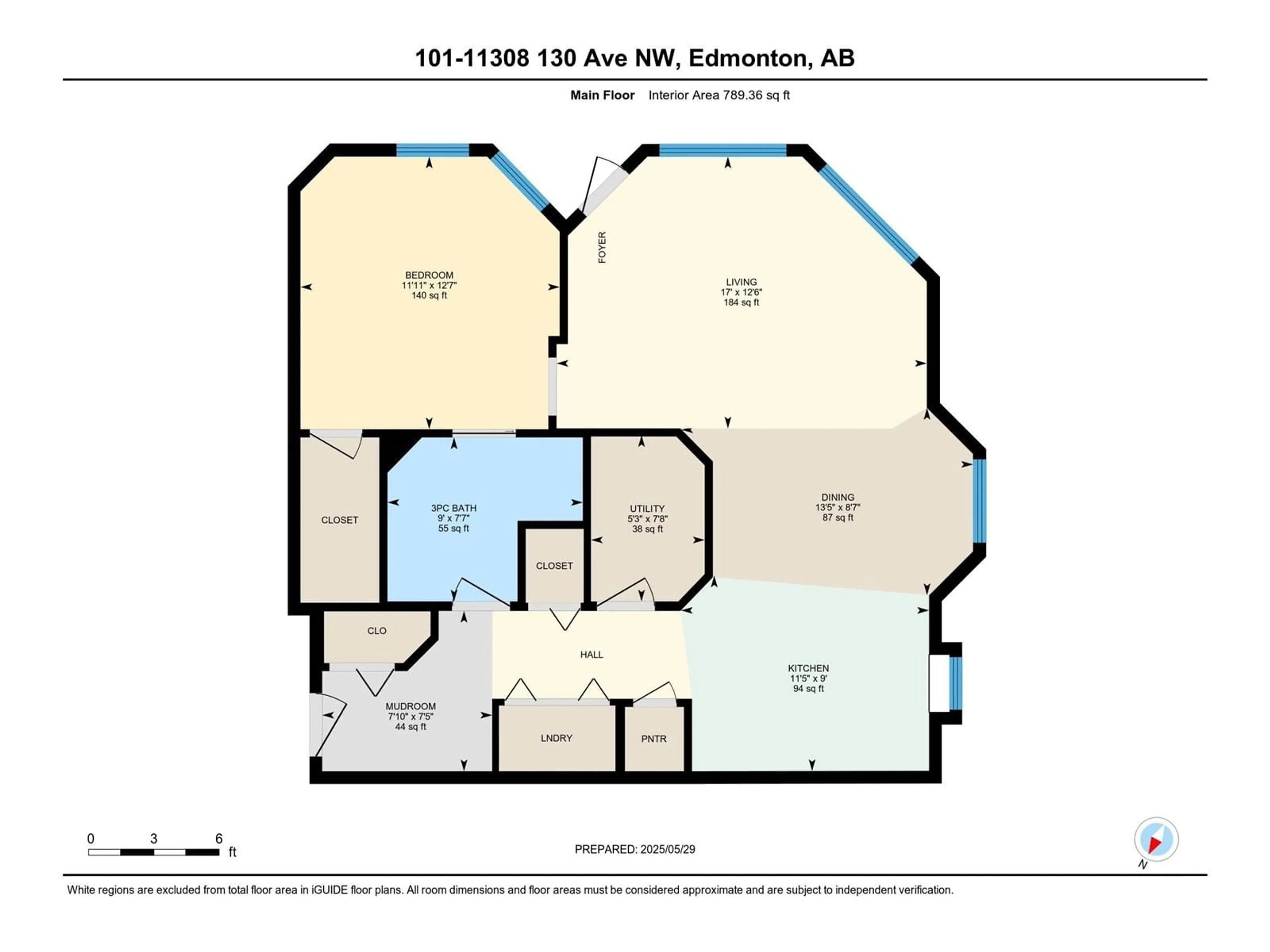 Floor plan for #101 - 11308 130 AV, Edmonton Alberta T5E6L2