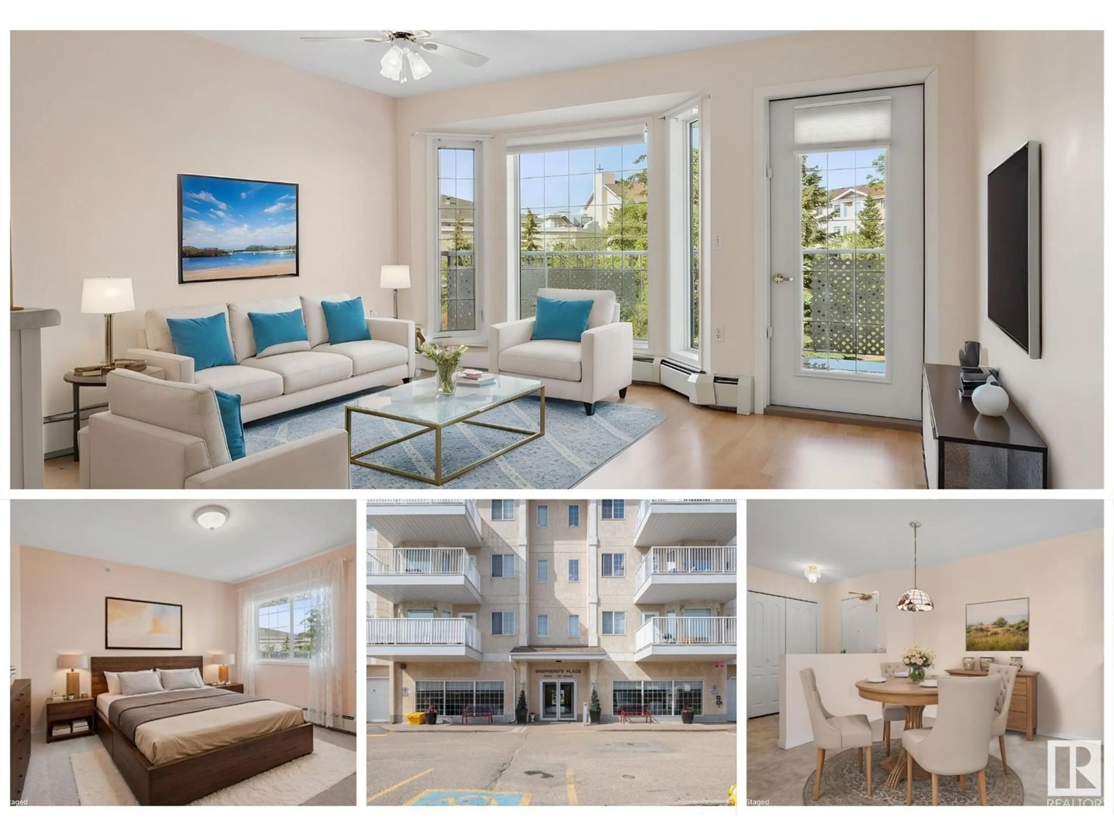 Living room with furniture, wood/laminate floor for #257 - 13441 127 ST, Edmonton Alberta T5L5B6