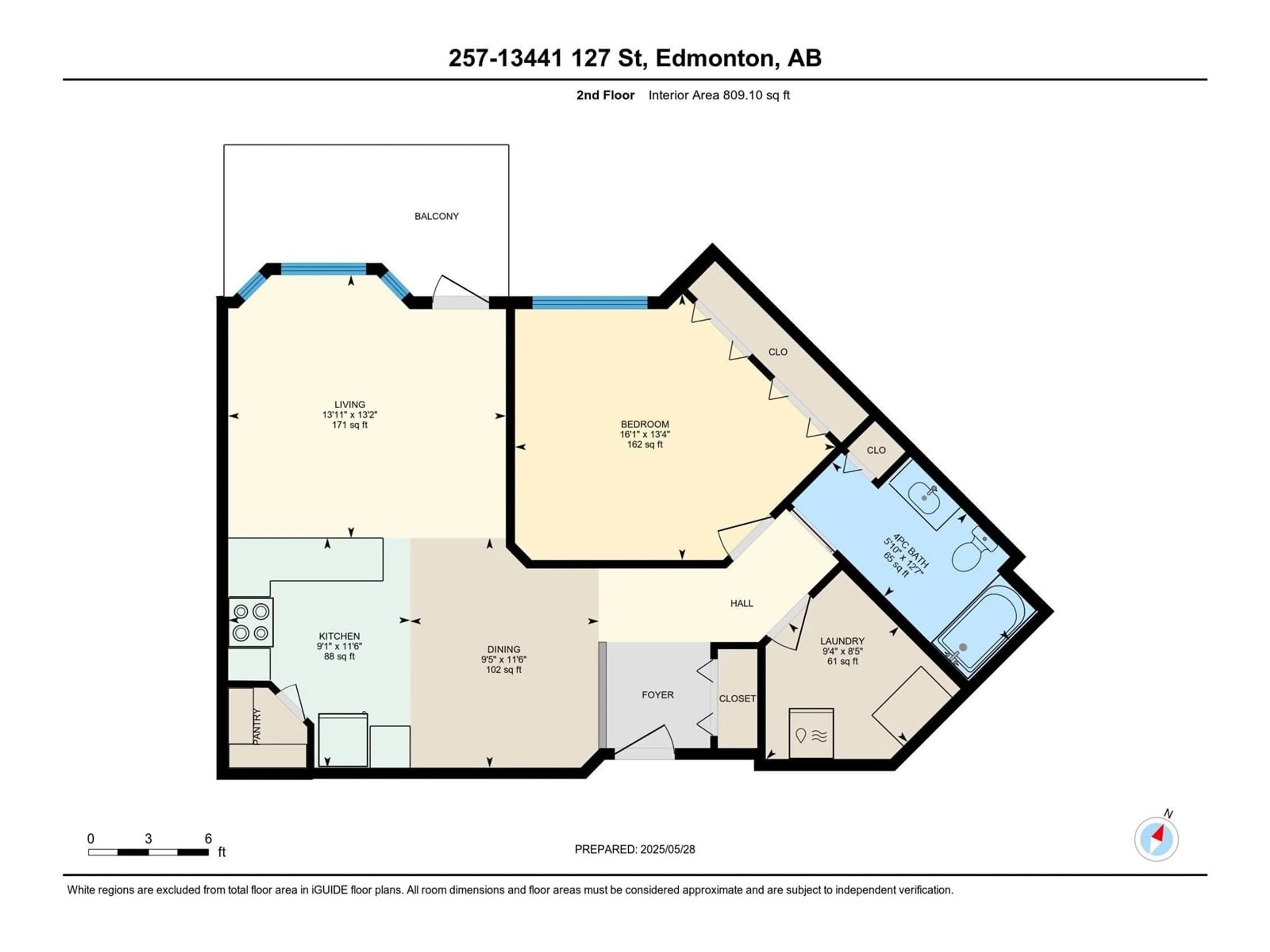 Floor plan for #257 - 13441 127 ST, Edmonton Alberta T5L5B6