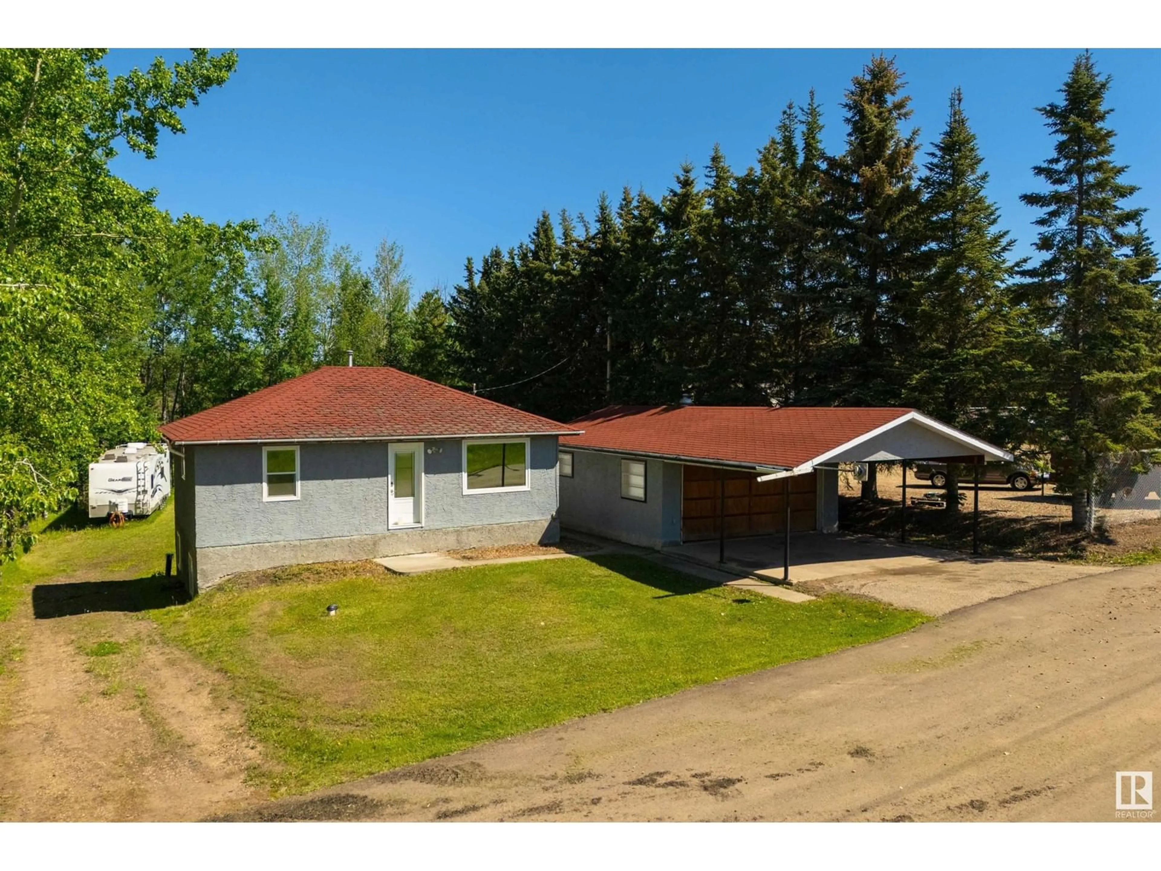 A pic from outside/outdoor area/front of a property/back of a property/a pic from drone, street for 6130 HGHWAY 16, Rural Parkland County Alberta T0E0W0