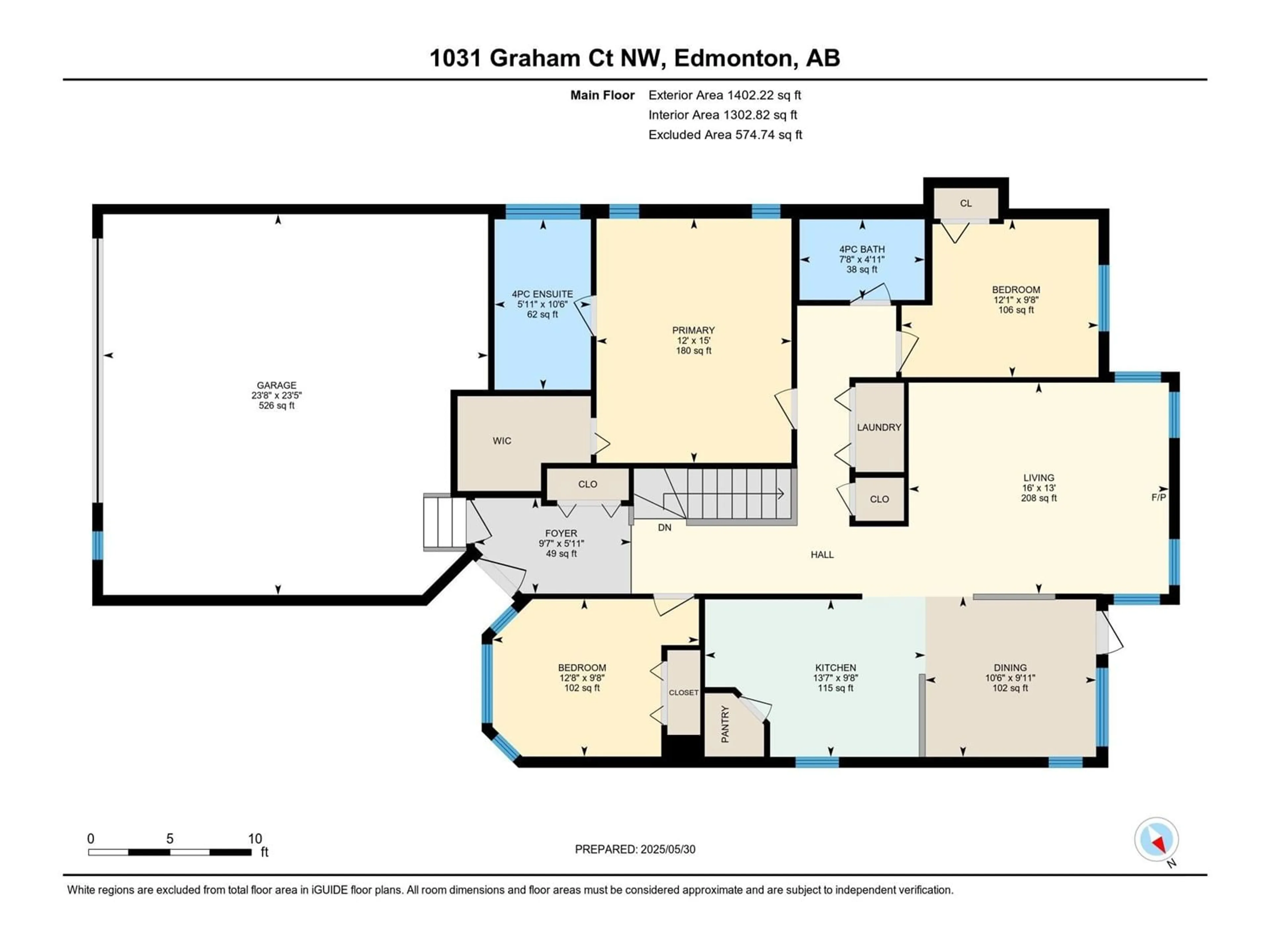 Floor plan for NW NW - 1031 GRAHAM CO, Edmonton Alberta T5T6L4