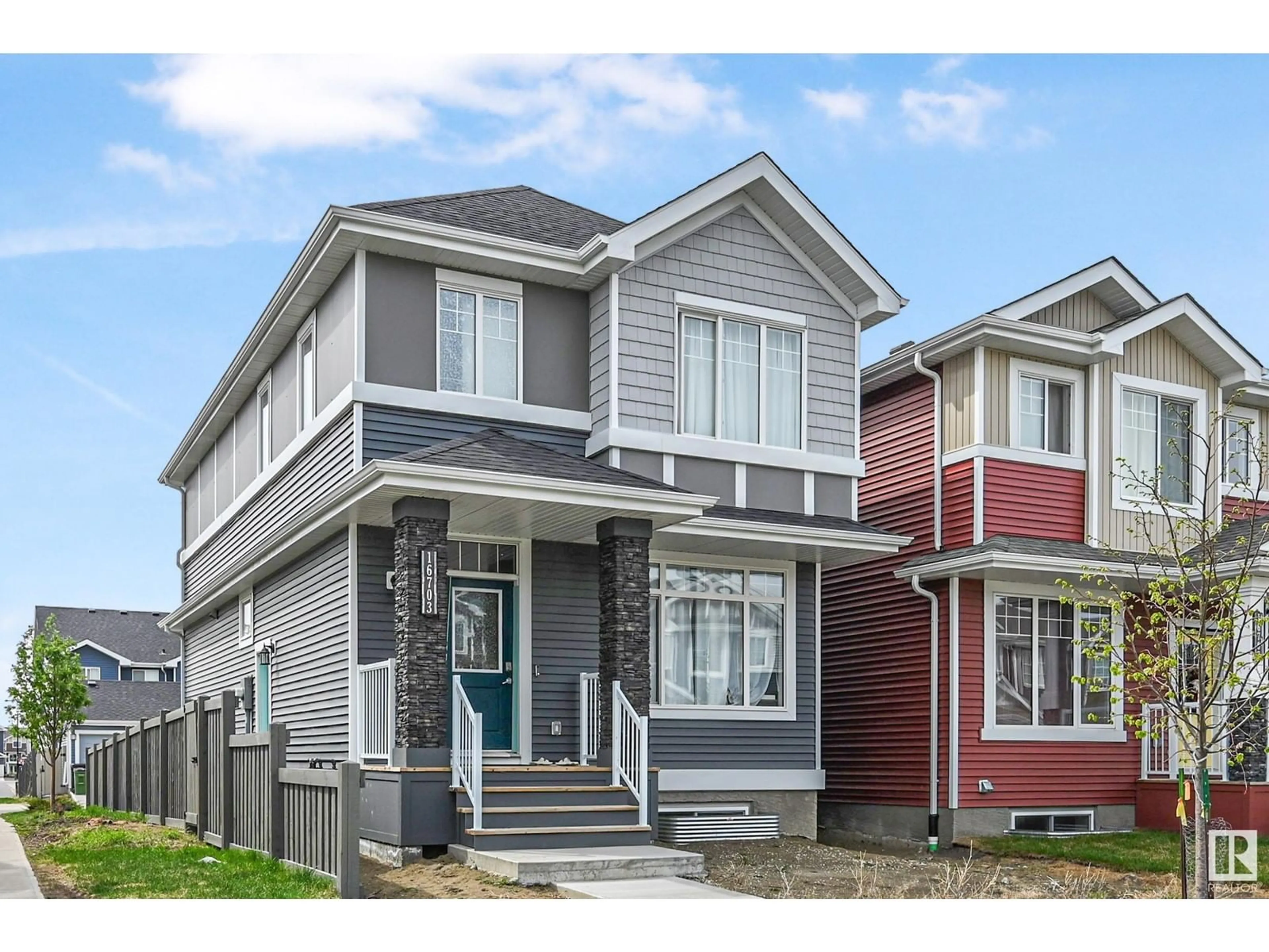 Home with vinyl exterior material, street for 16703 30 AV, Edmonton Alberta T6W4P9