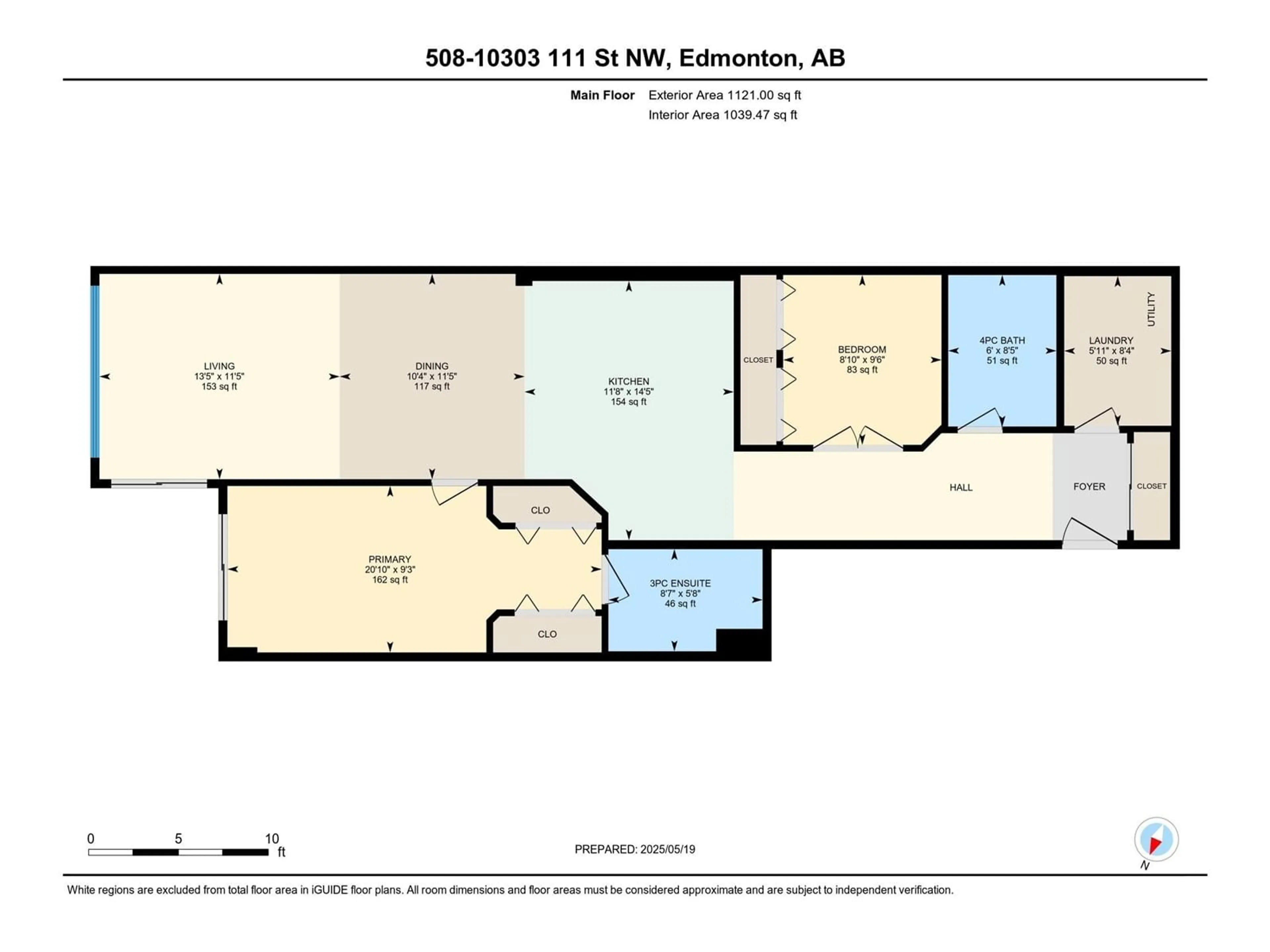 Floor plan for 10303 - 508 111 ST NW, Edmonton Alberta T5K0C6