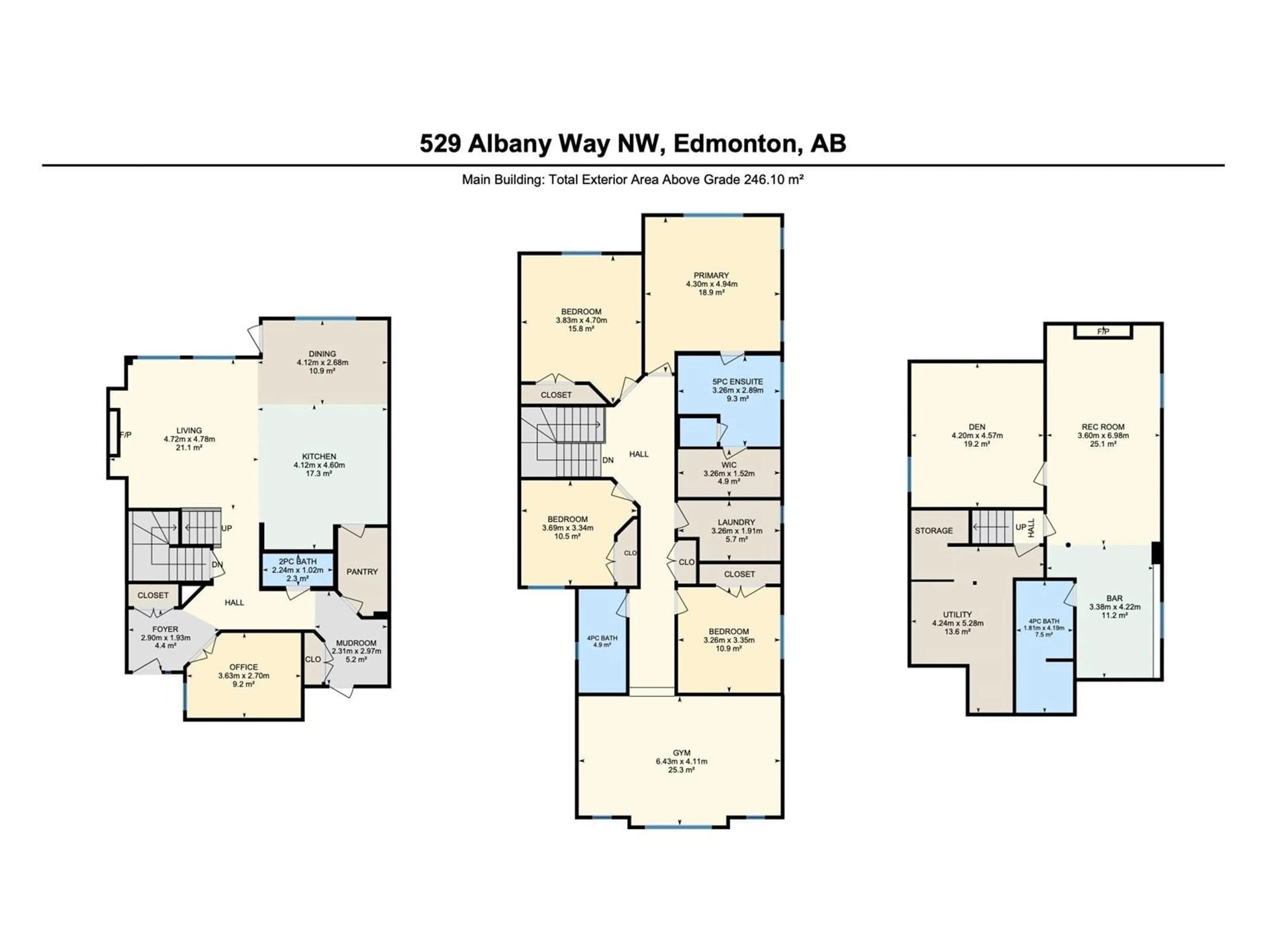 Floor plan for 529 ALBANY WY, Edmonton Alberta T6V0H9