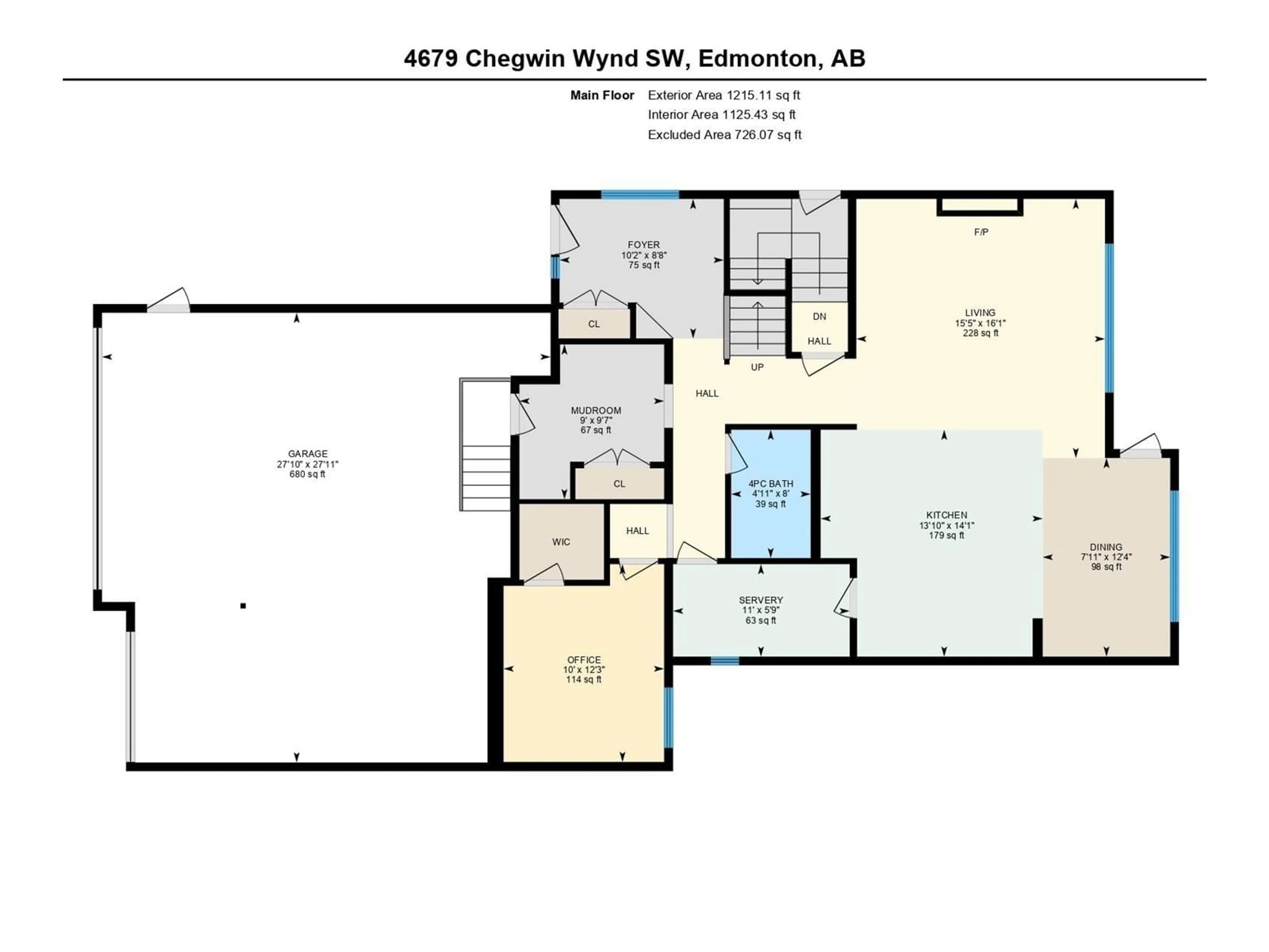 Floor plan for 4679 CHEGWIN WD, Edmonton Alberta T6W4A7