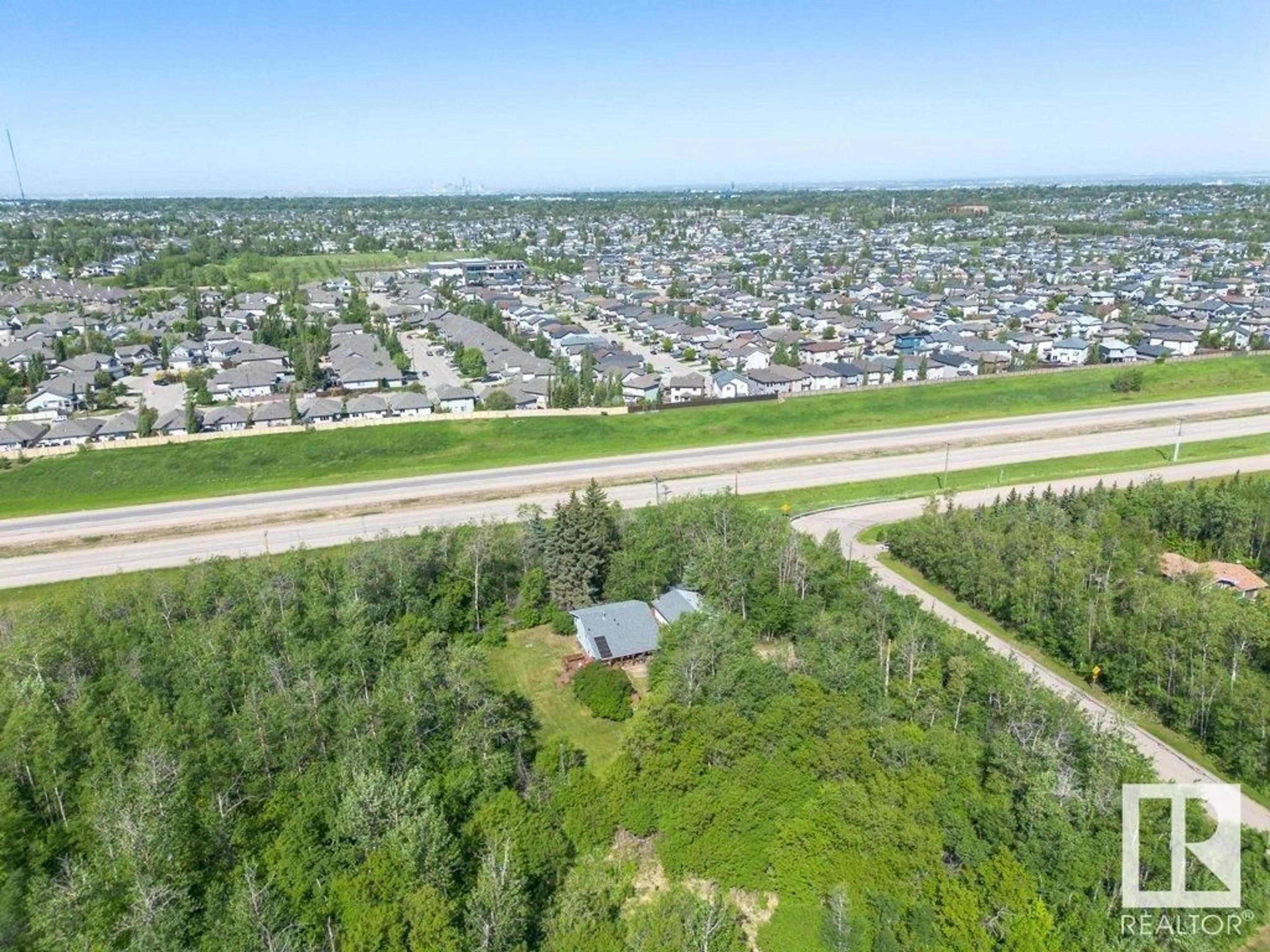 A pic from outside/outdoor area/front of a property/back of a property/a pic from drone, street for 22560 - 62 WYE RD, Rural Strathcona County Alberta T8A4T6