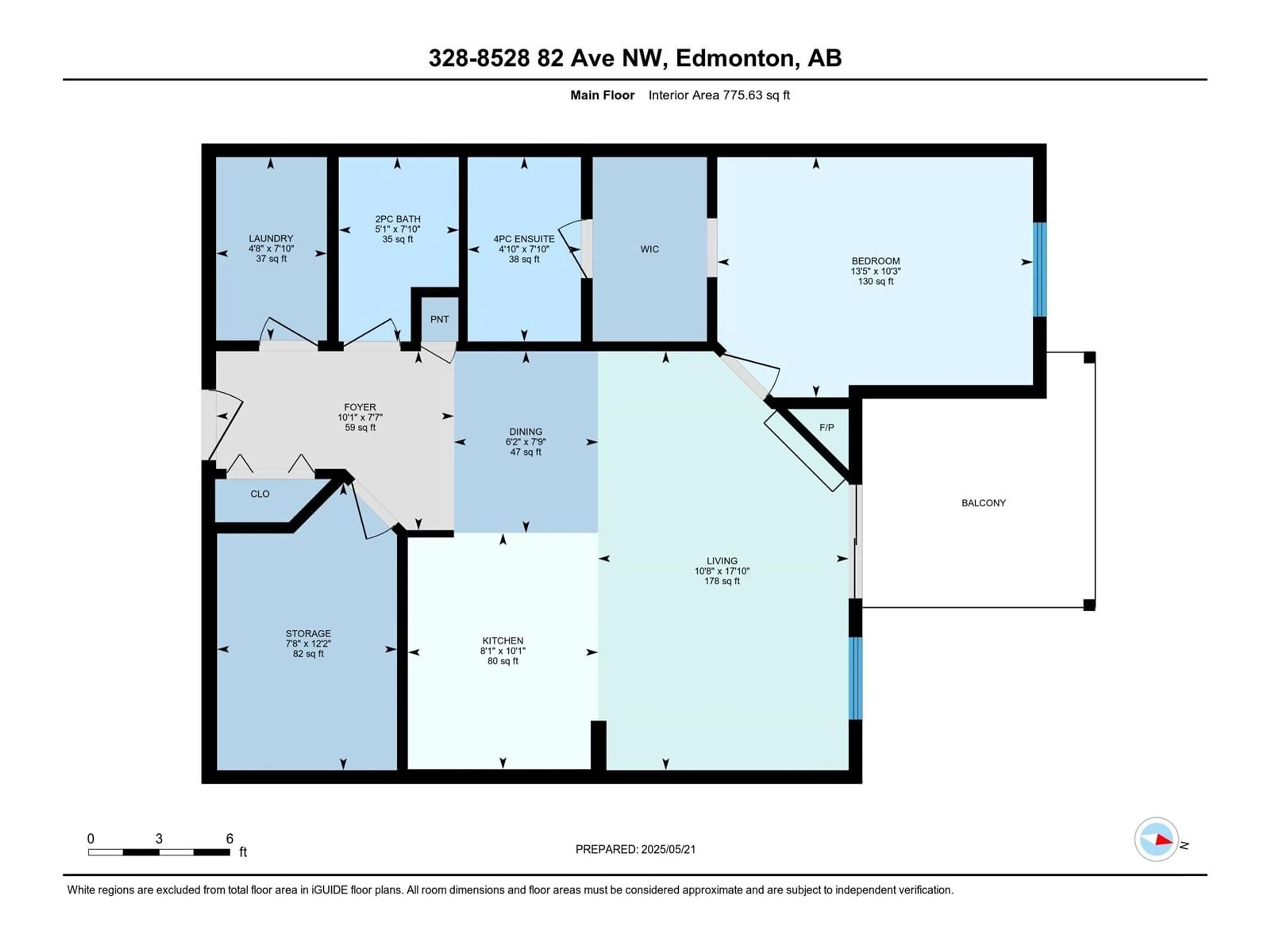 Floor plan for #328 - 8528 82 AV, Edmonton Alberta T6C0Y8