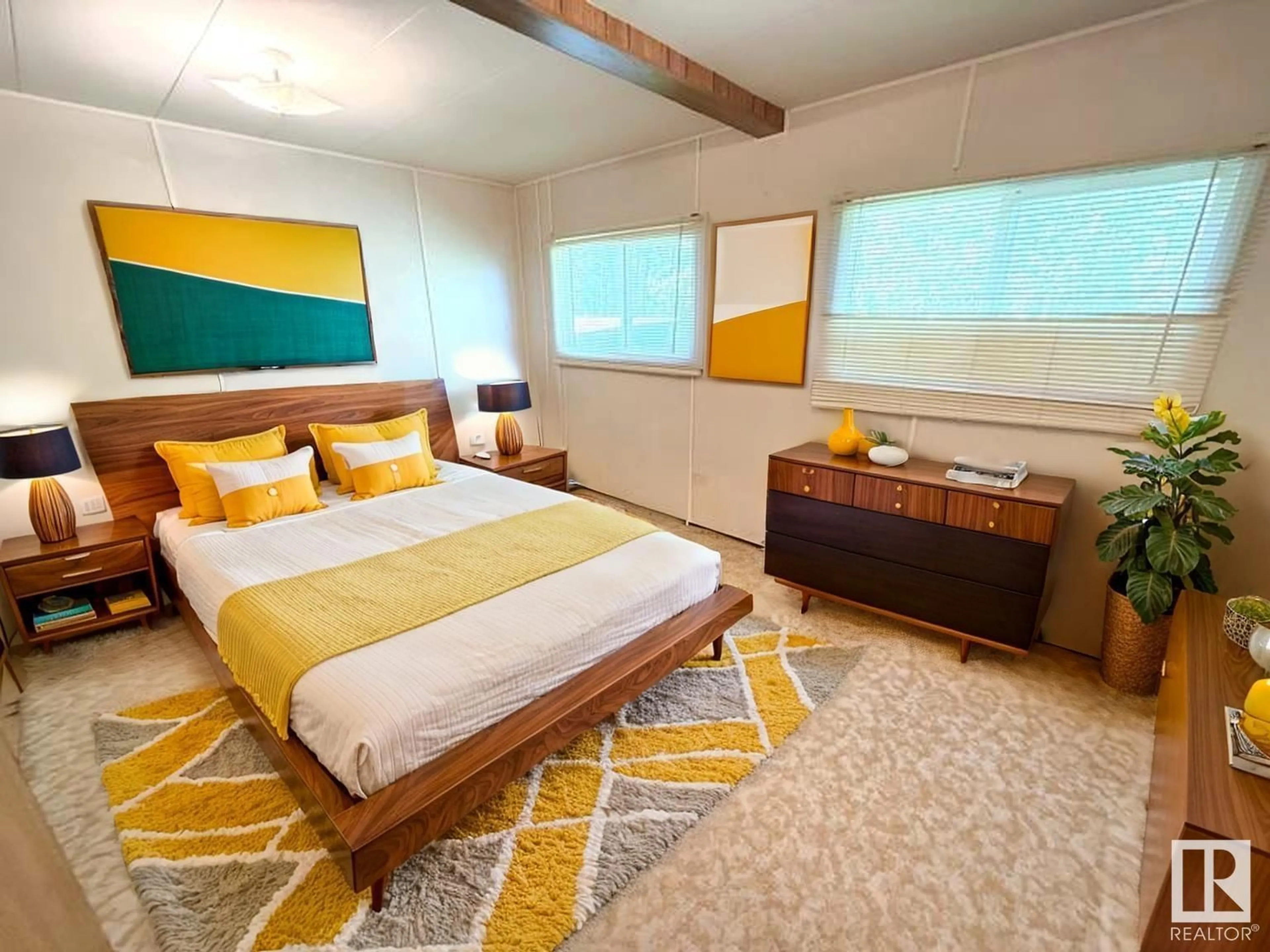 Bedroom with bed, carpet floor for 12 54207 RGE ROAD 25, Rural Lac Ste. Anne County Alberta T0E1V0