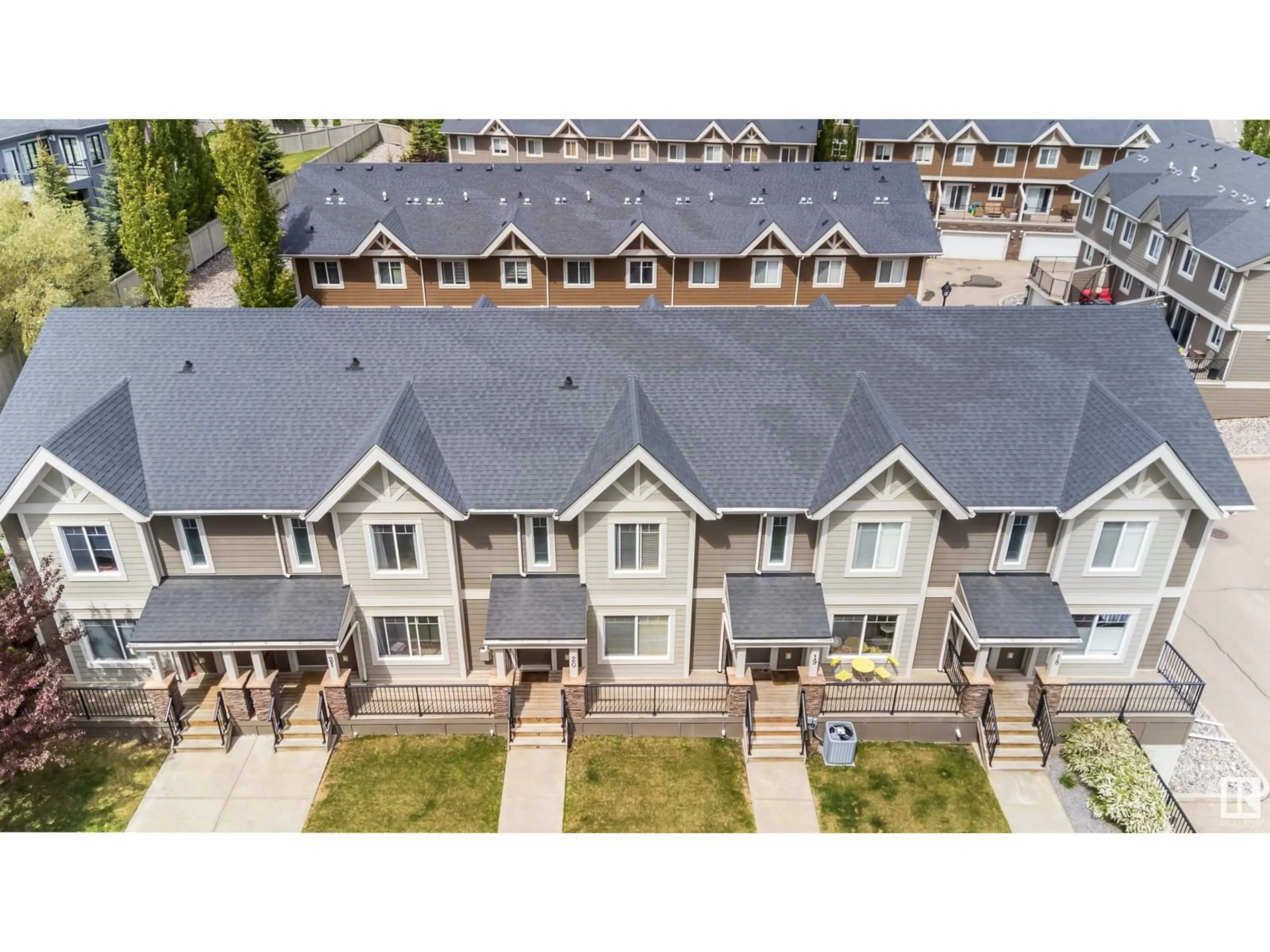 A pic from outside/outdoor area/front of a property/back of a property/a pic from drone, unknown for #20 - 1150 WINDERMERE WY, Edmonton Alberta T6W2B6