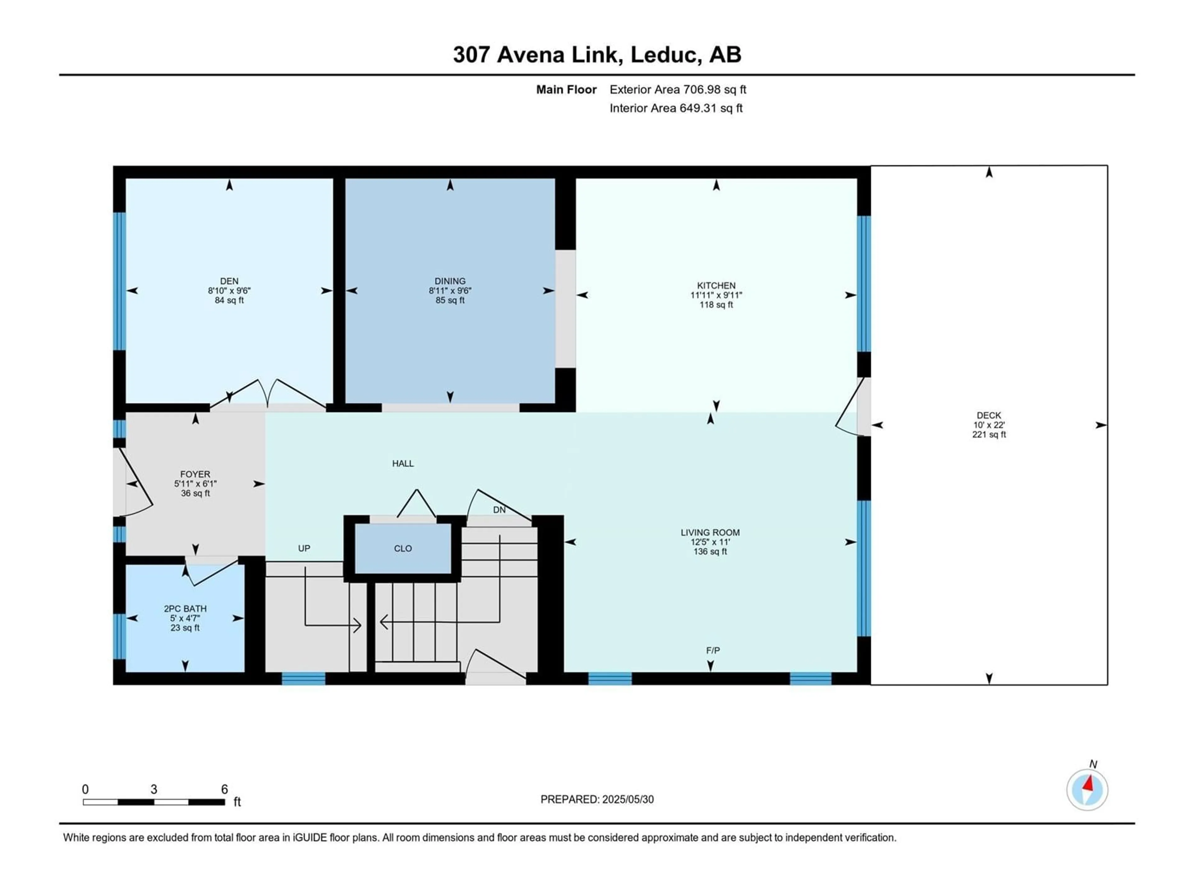 Floor plan for 307 AVENA LI, Leduc Alberta T9E0L8