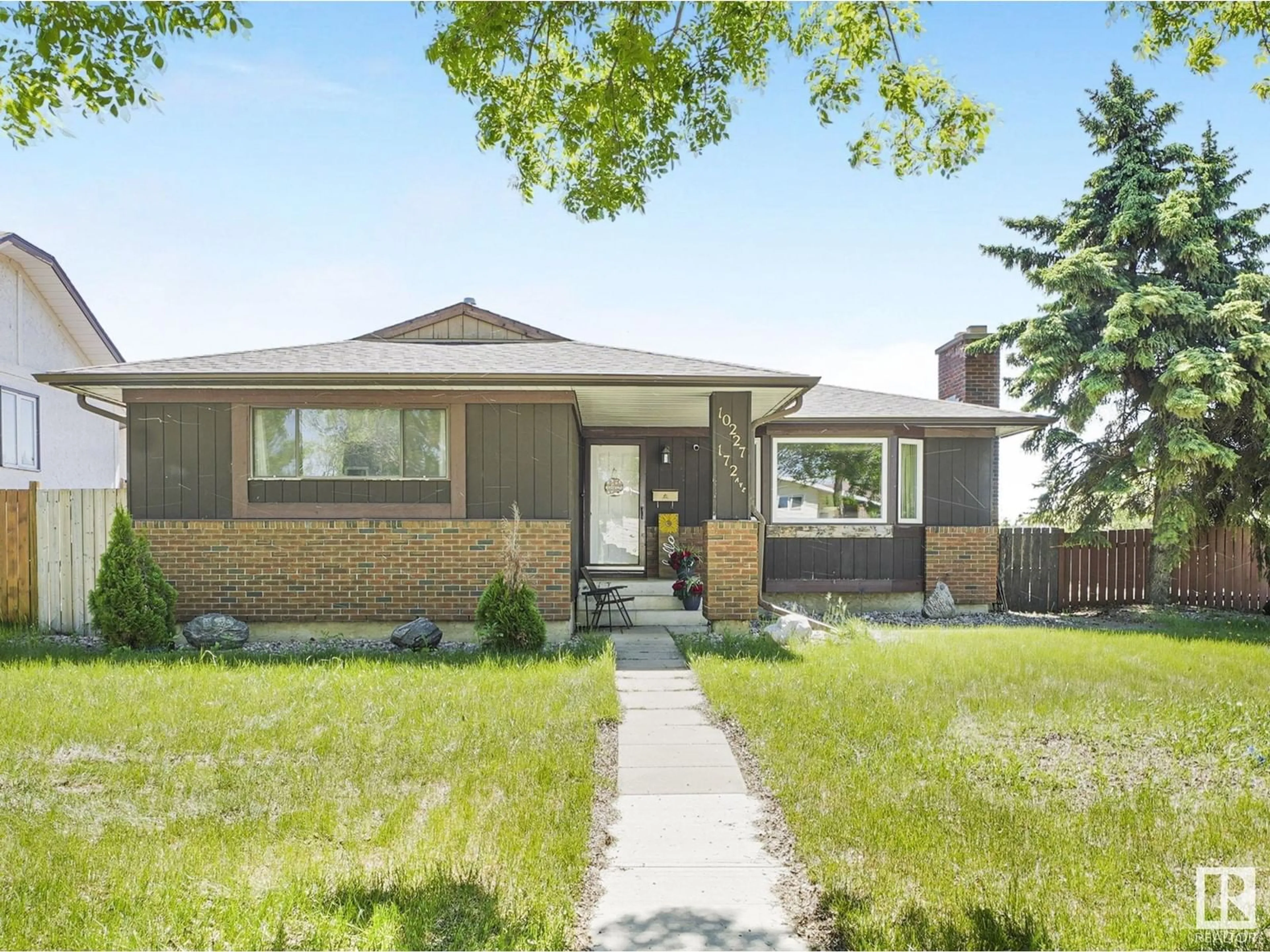 Home with brick exterior material, street for 10227 172 AV, Edmonton Alberta T5X4V7