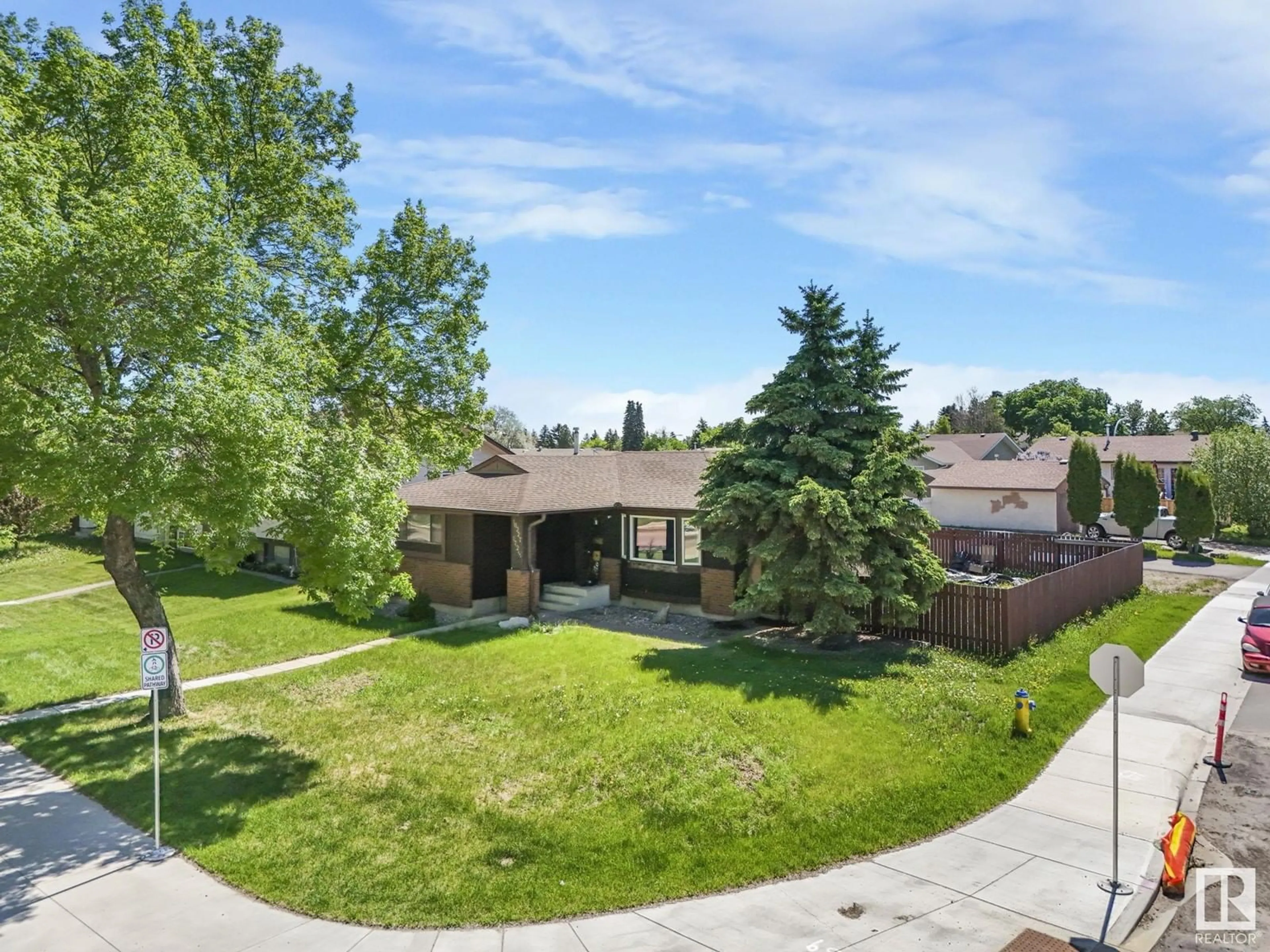 A pic from outside/outdoor area/front of a property/back of a property/a pic from drone, street for 10227 172 AV, Edmonton Alberta T5X4V7