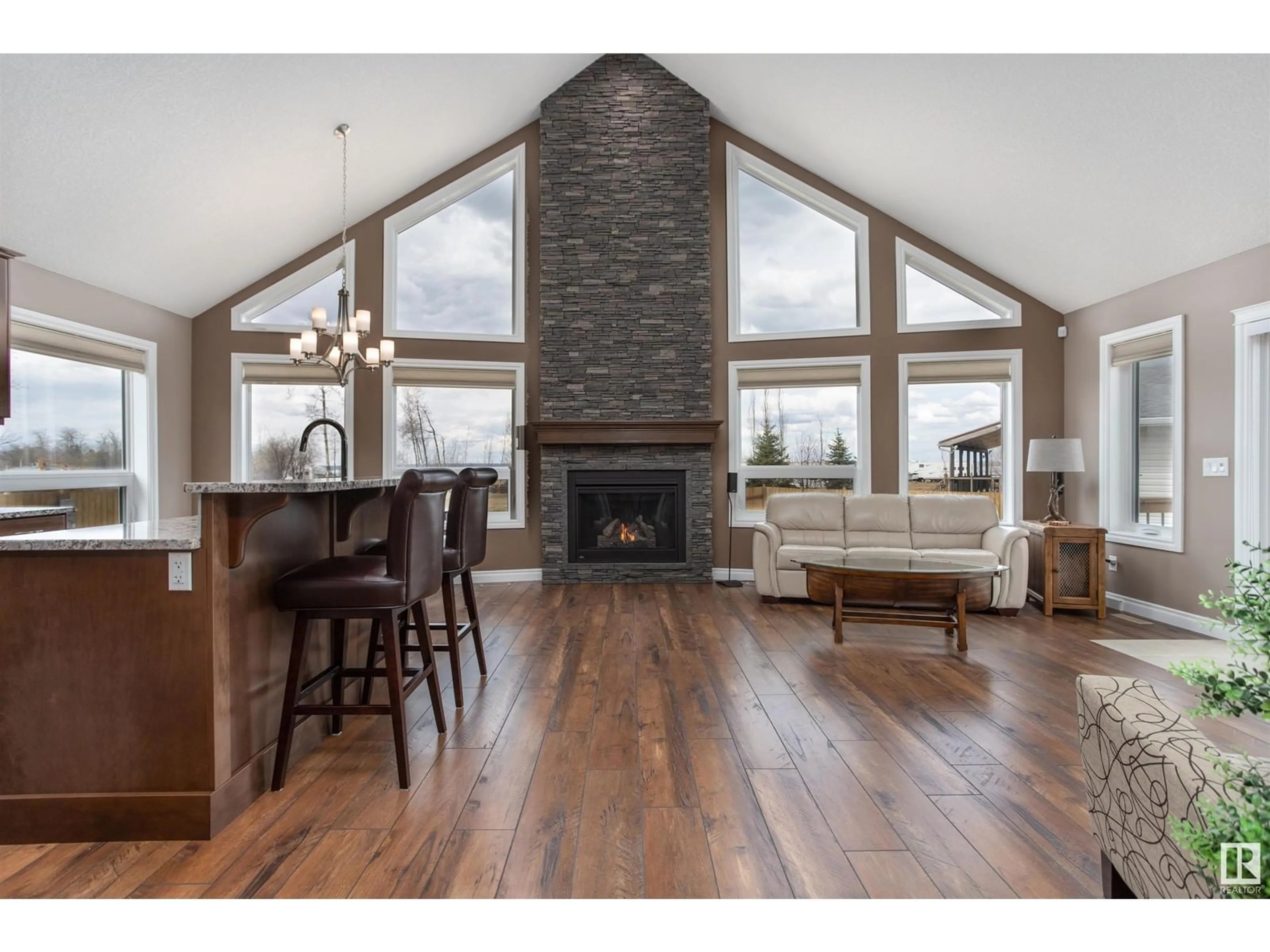Open concept kitchen, wood/laminate floor for 162 - 219 PEACE RIVER AV, Joussard Alberta T0G1J0