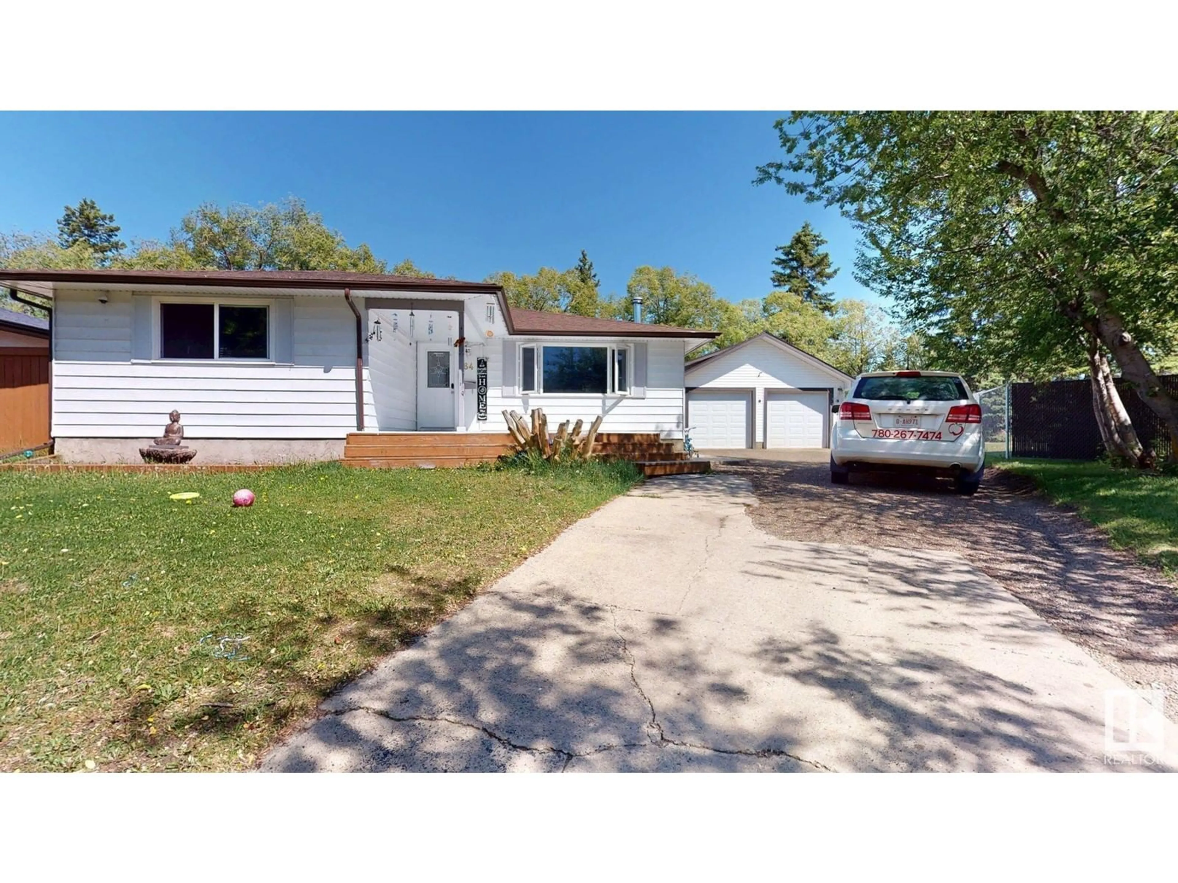 Home with vinyl exterior material, street for 64 ASPEN CR, St. Albert Alberta T8N2L8