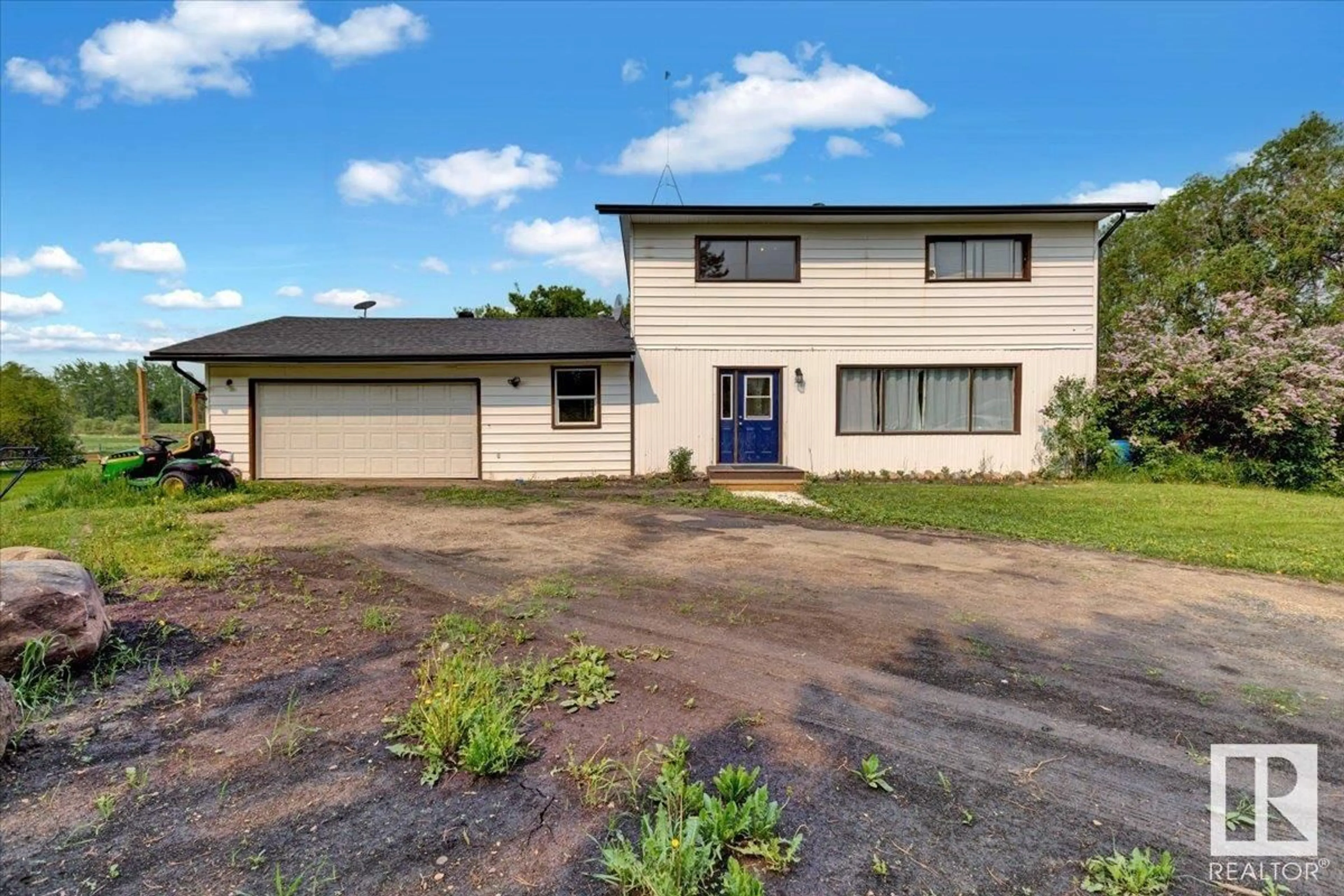 A pic from outside/outdoor area/front of a property/back of a property/a pic from drone, street for 23429 - 8 TWP RD 584, Rural Westlock County Alberta T0G1L0