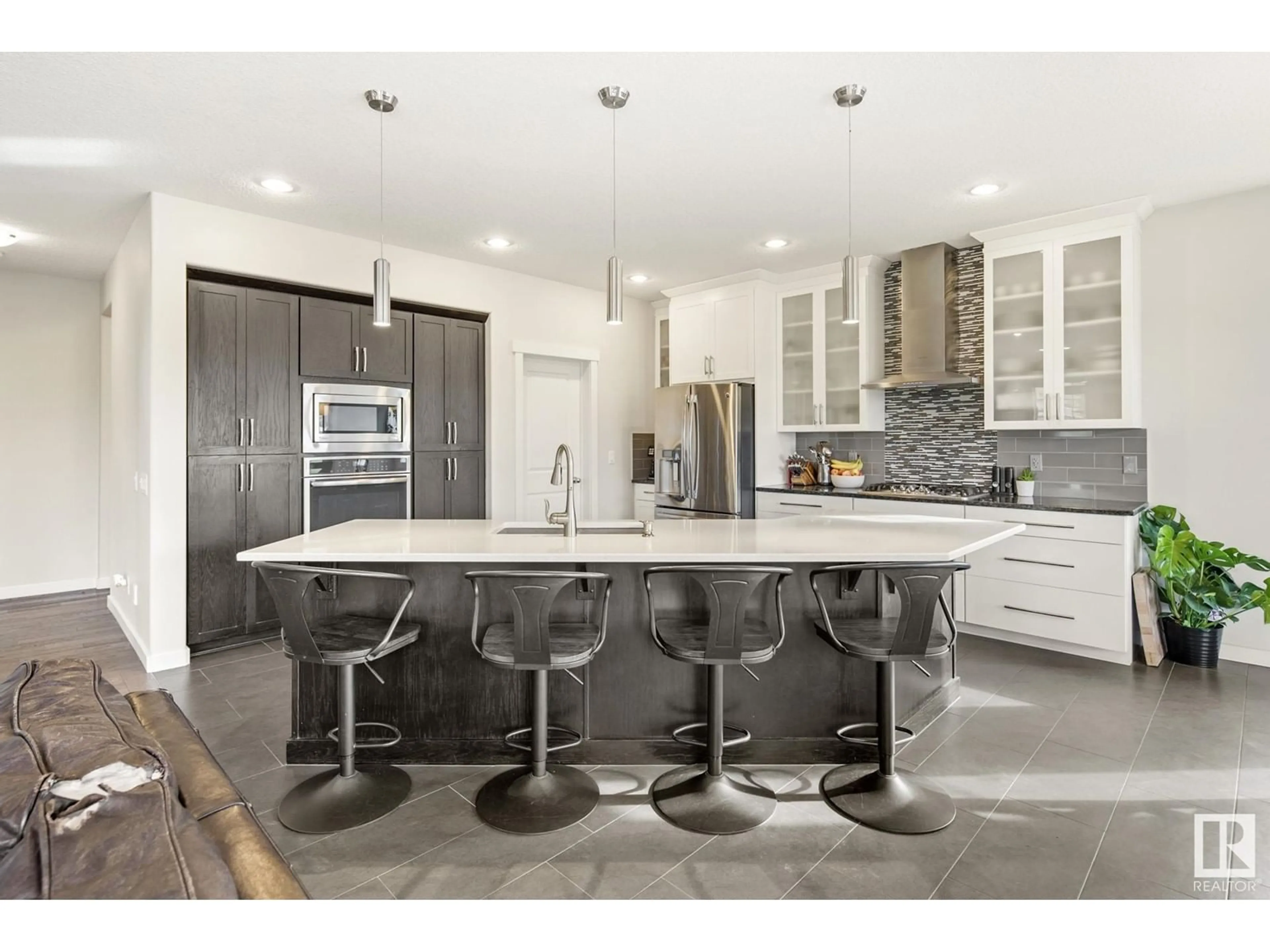 Contemporary kitchen, ceramic/tile floor for 4904 CRABAPPLE LN, Edmonton Alberta T6X0X6