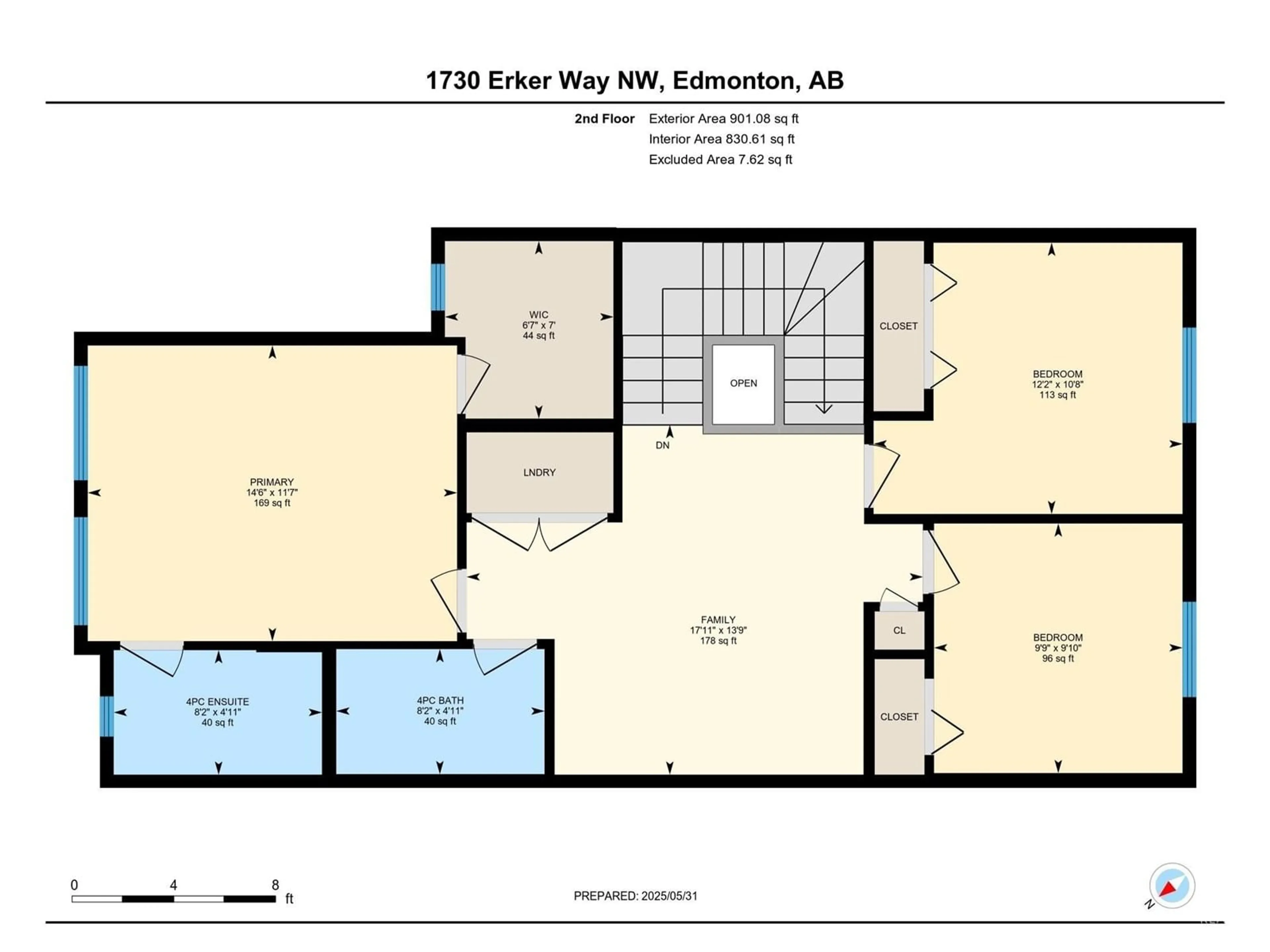 Floor plan for 1730 ERKER WY, Edmonton Alberta T6M1J2