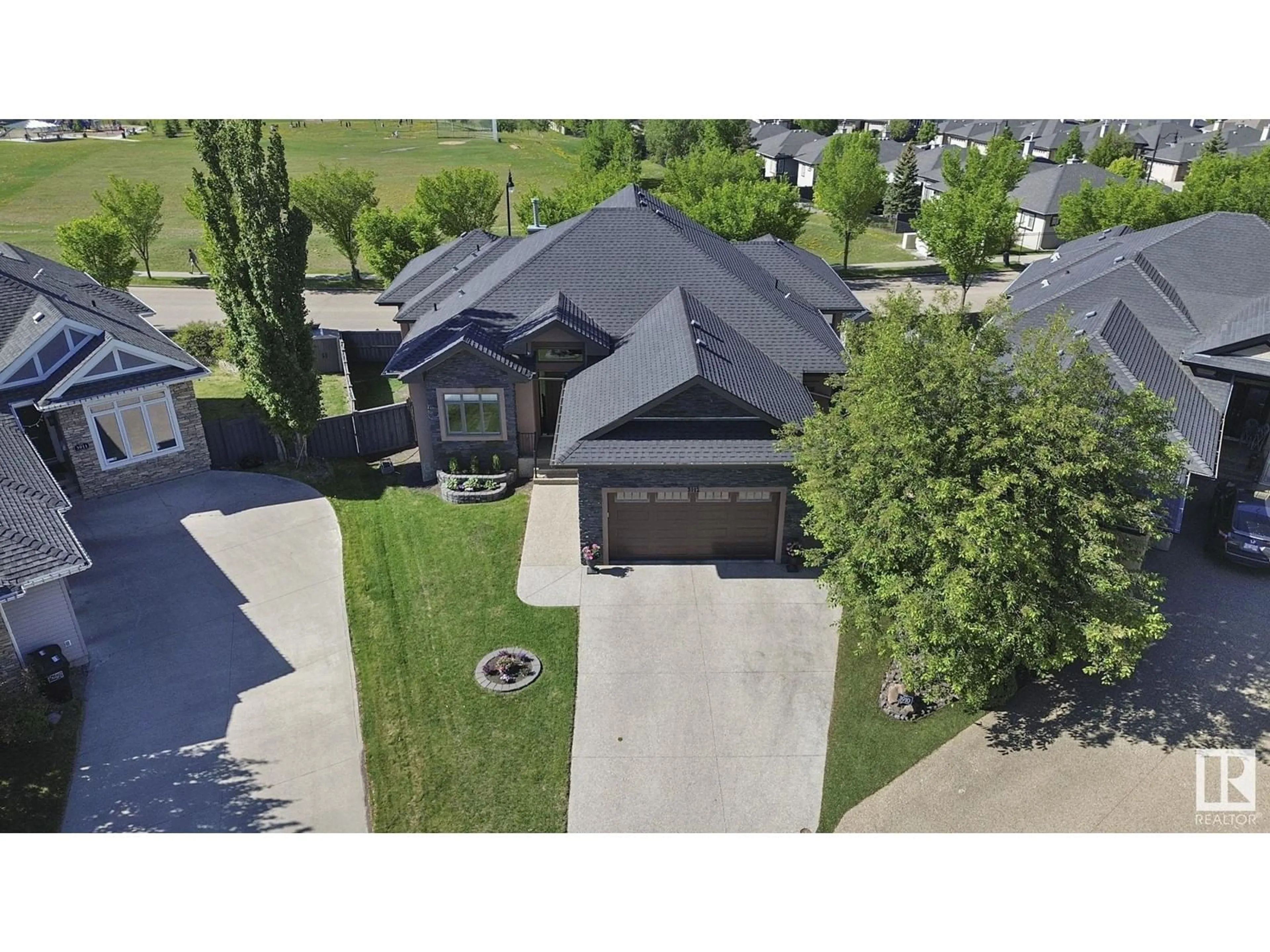 A pic from outside/outdoor area/front of a property/back of a property/a pic from drone, street for NW - 3912 MACNEIL BAY BA, Edmonton Alberta T6R0H5