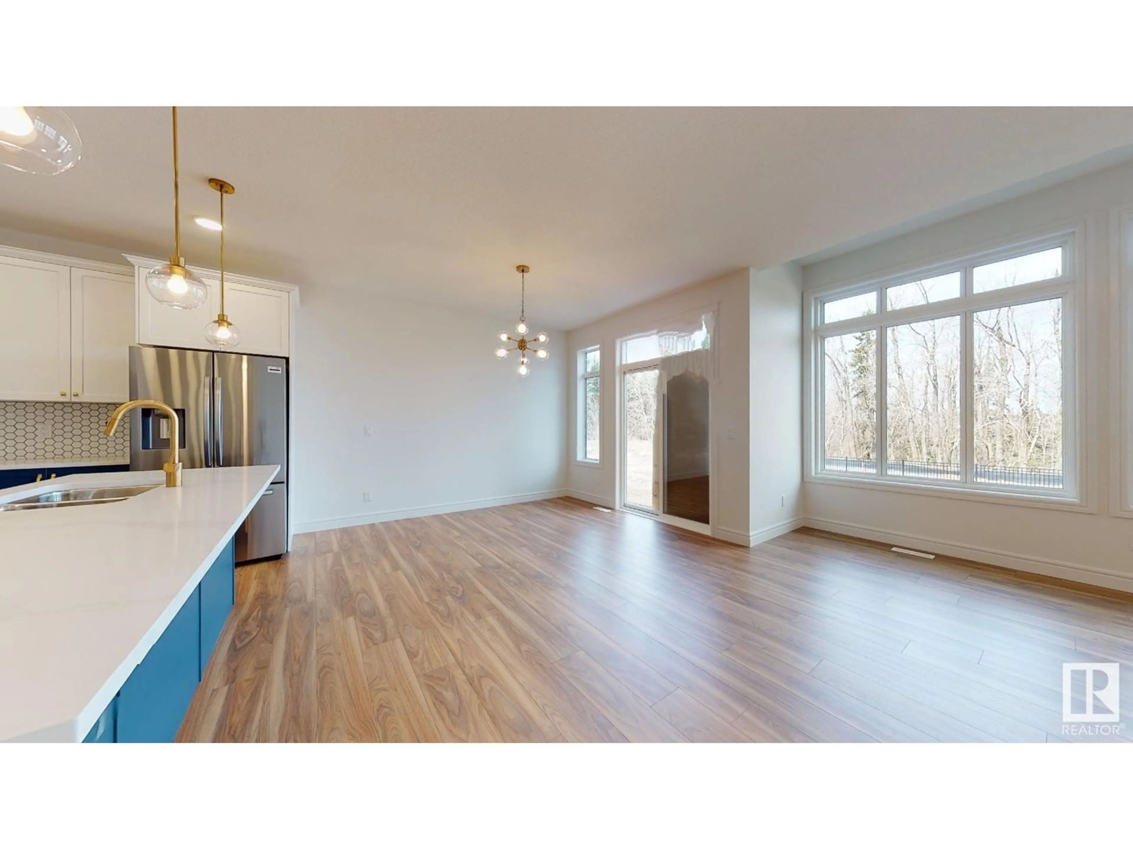 Open concept kitchen, wood/laminate floor for SW - 1096 CHRISTIE VISTA VS, Edmonton Alberta T6W4W9