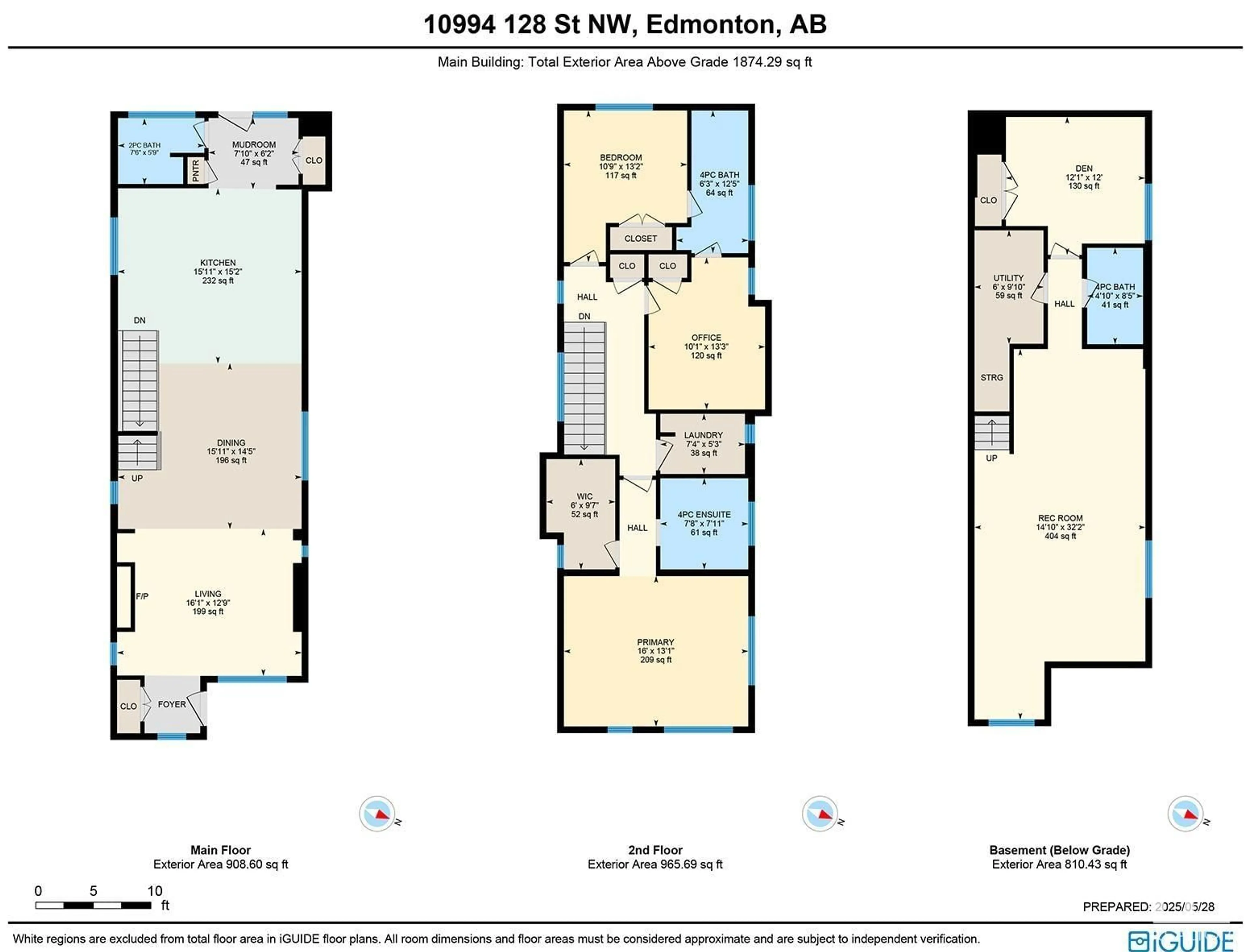 Floor plan for NW - 10994 128 ST, Edmonton Alberta T5M0W4