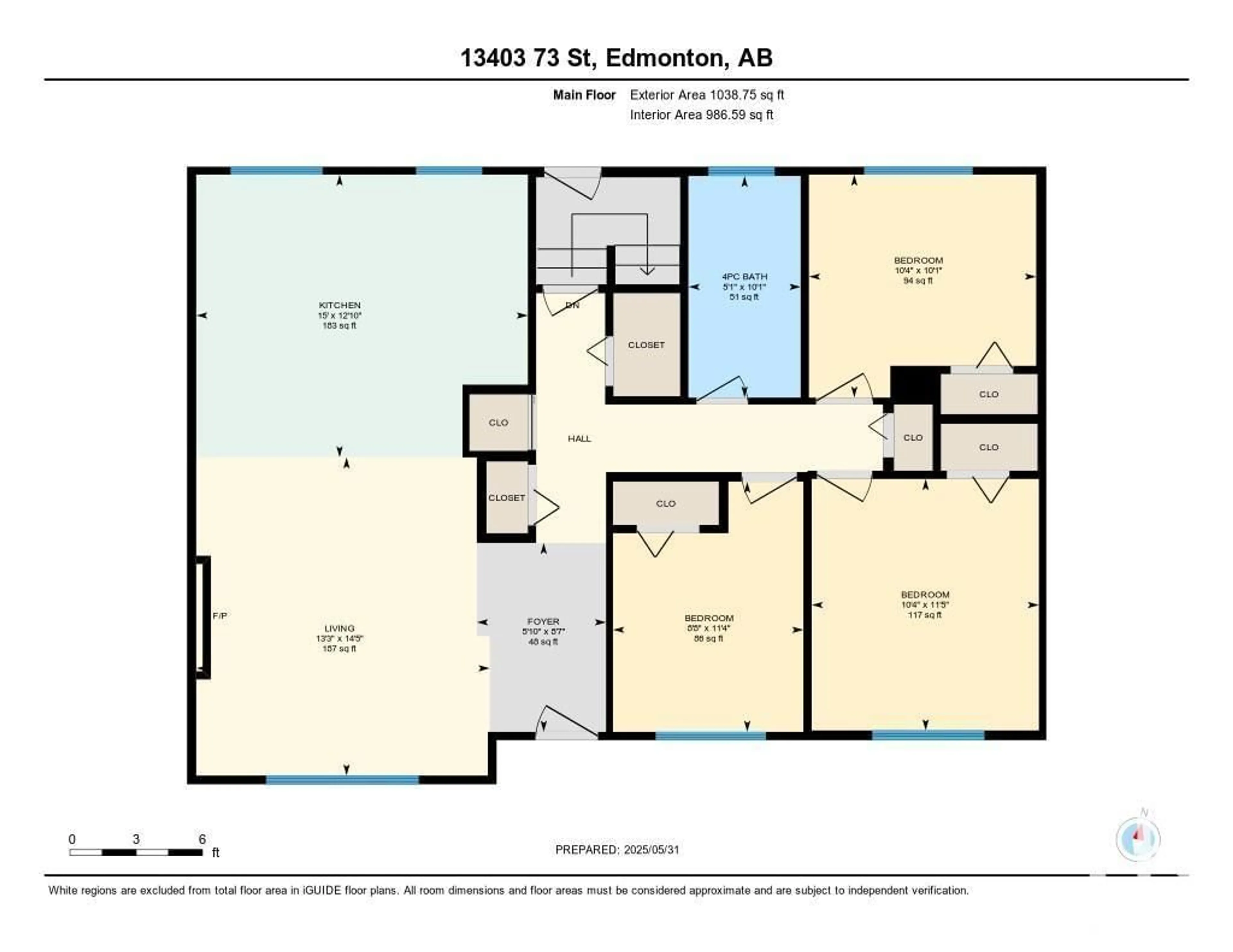 Floor plan for 13403 73 ST, Edmonton Alberta T5C0T7