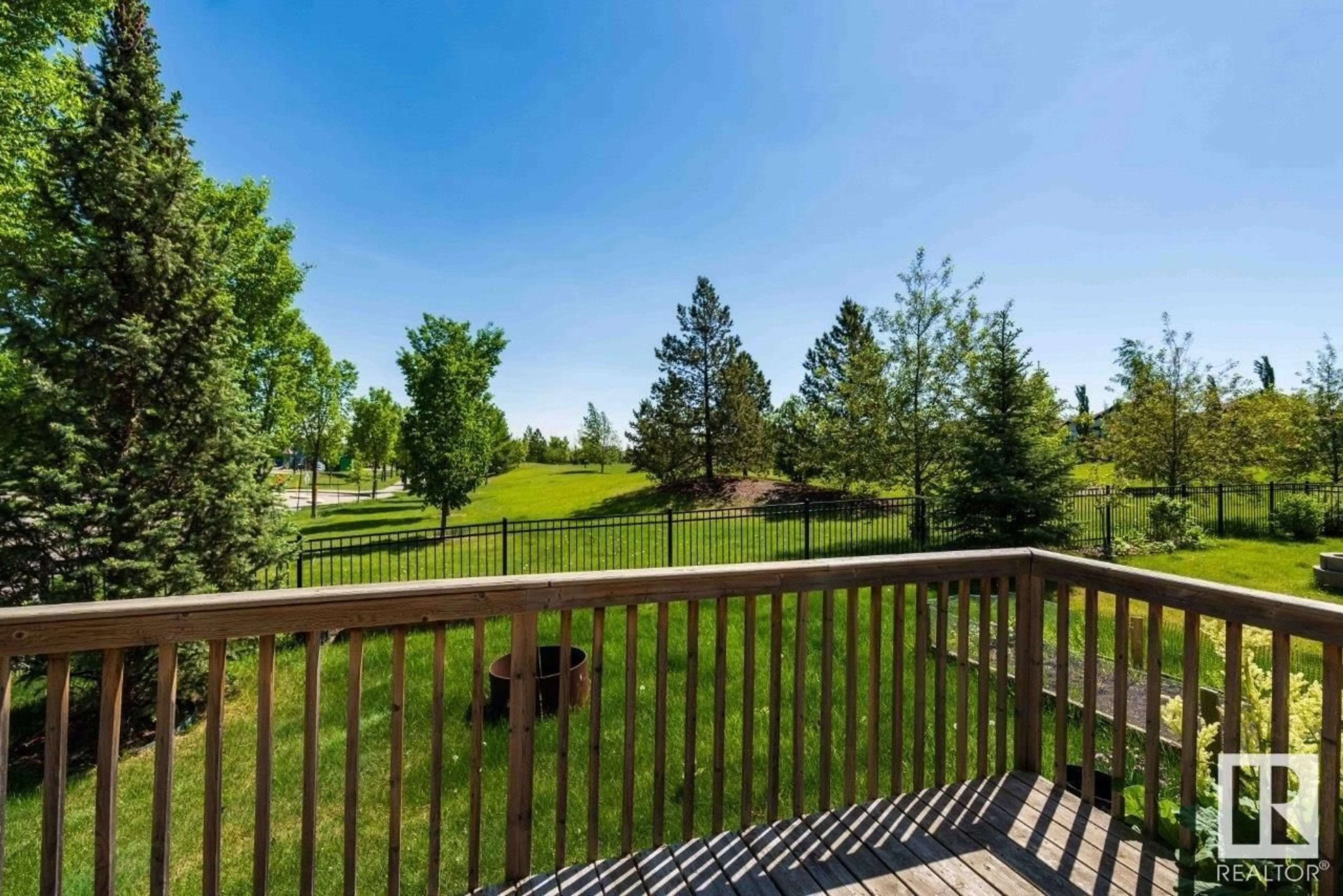 Patio, forest/trees view for 1003 ARMITAGE CR, Edmonton Alberta T6W0H3