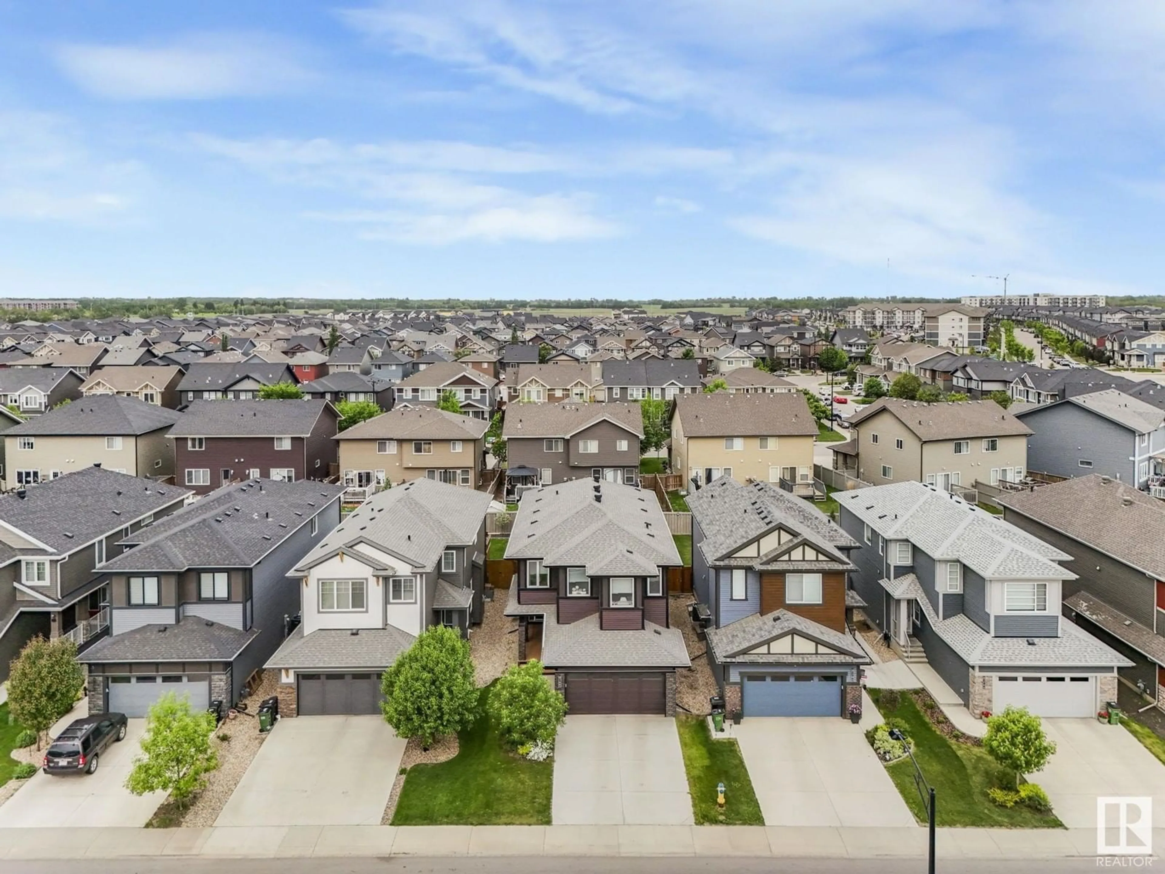 A pic from outside/outdoor area/front of a property/back of a property/a pic from drone, street for NW - 8166 222A ST, Edmonton Alberta T5T7H9