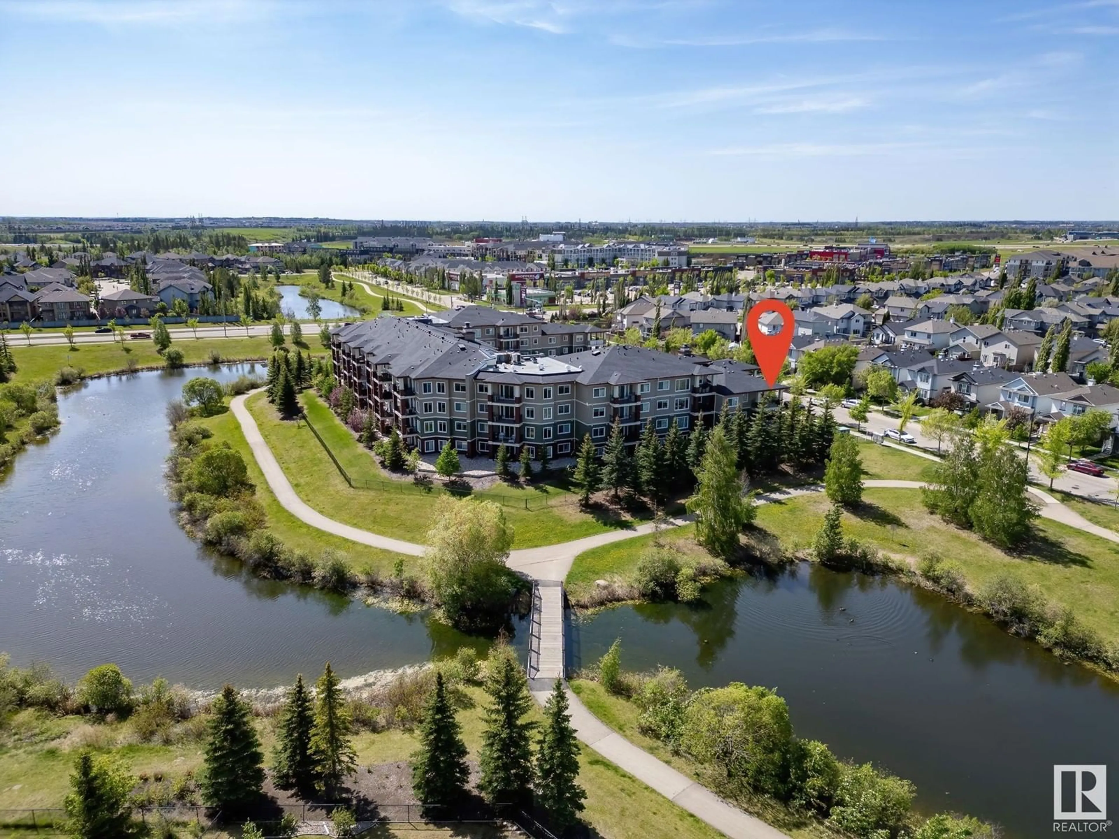 A pic from outside/outdoor area/front of a property/back of a property/a pic from drone, water/lake/river/ocean view for 319 - 7021 SOUTH TERWILLEGAR DR, Edmonton Alberta T6R0W5