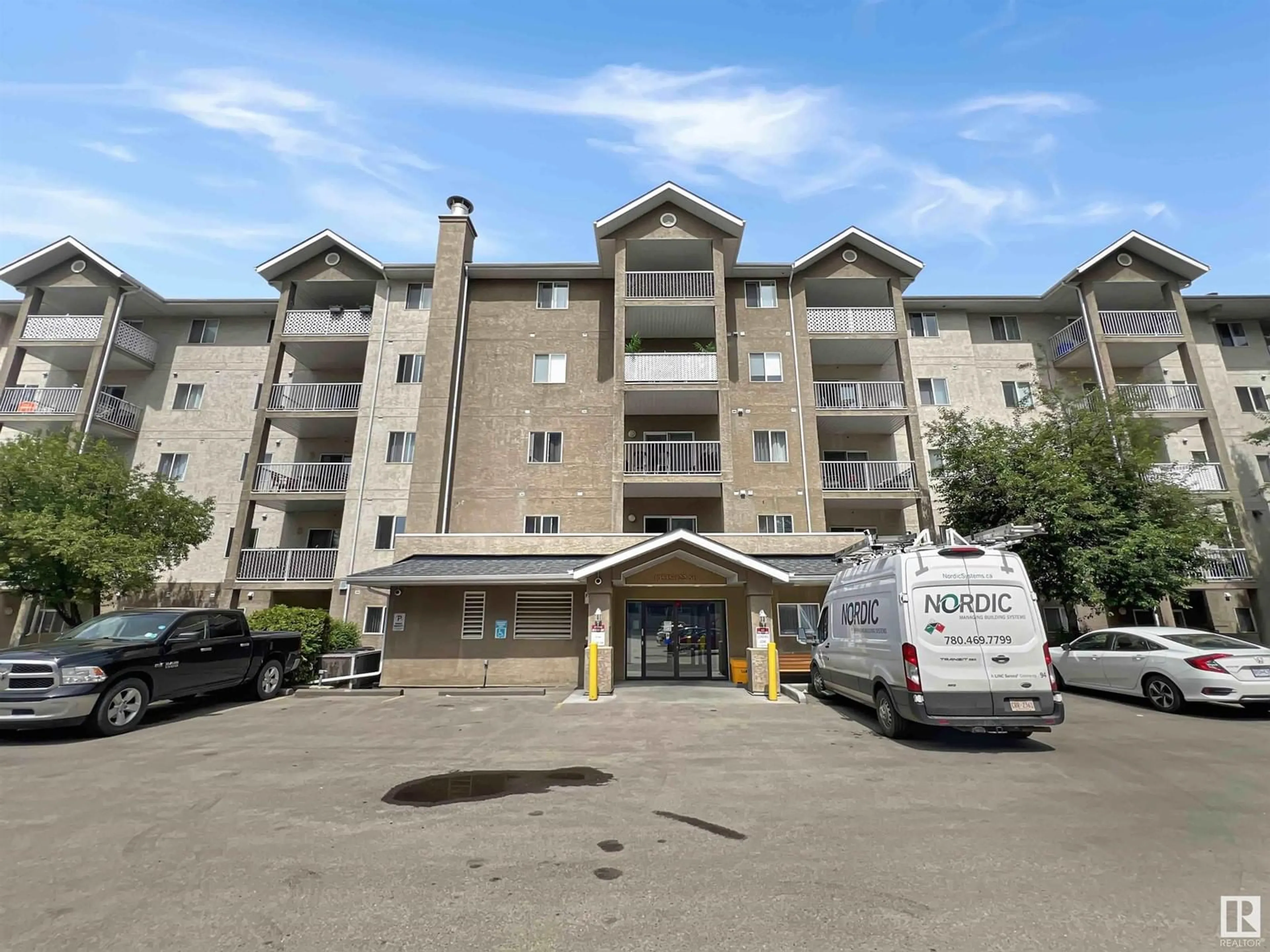 A pic from outside/outdoor area/front of a property/back of a property/a pic from drone, unknown for 520 - 10535 122 ST, Edmonton Alberta T5N4B7