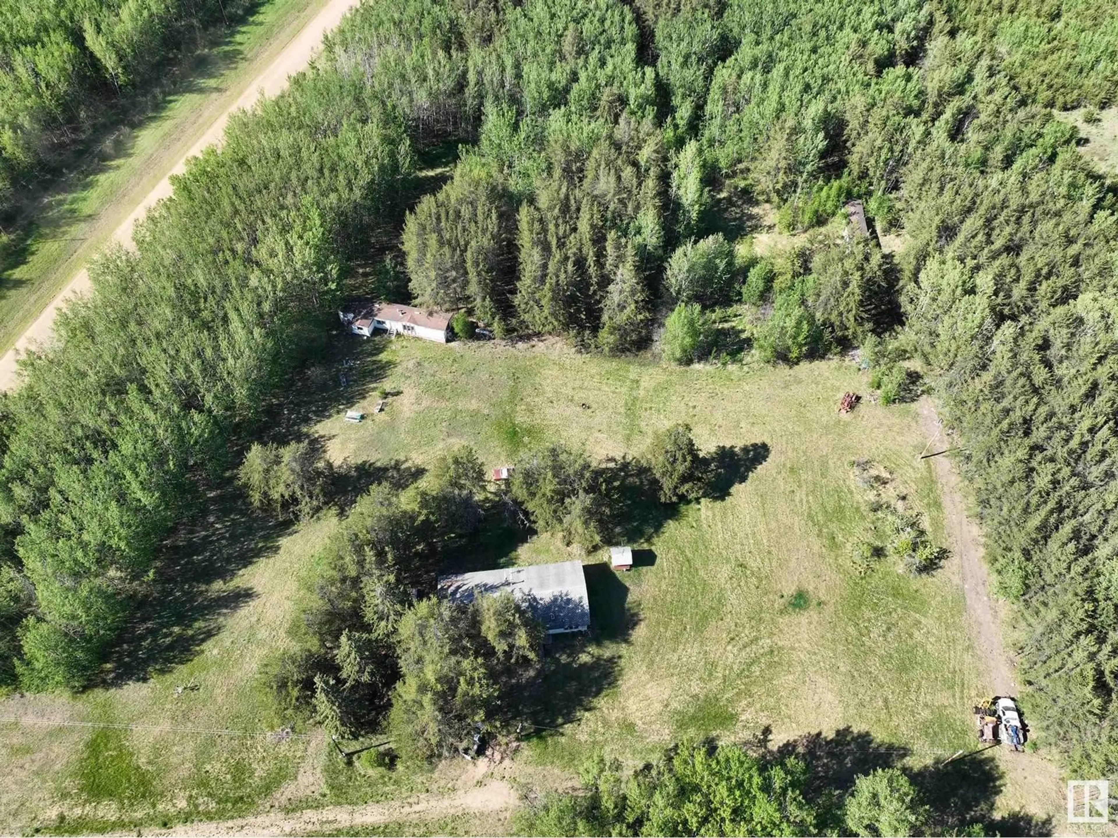 A pic from outside/outdoor area/front of a property/back of a property/a pic from drone, forest/trees view for 6250001A RR 235 .2, Rural Athabasca County Alberta T0G1Z0