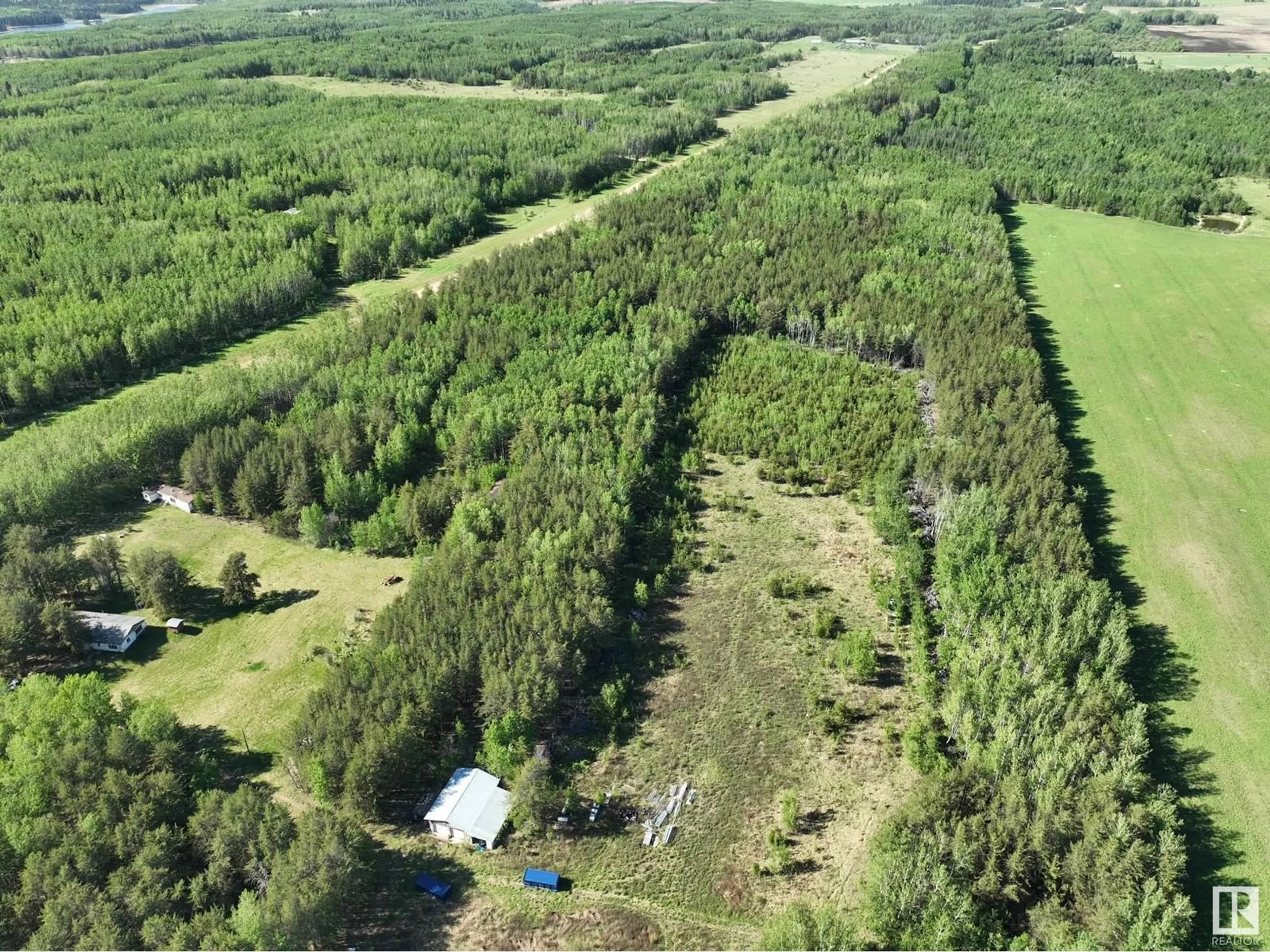 A pic from outside/outdoor area/front of a property/back of a property/a pic from drone, forest/trees view for 6250001A RR 235 .2, Rural Athabasca County Alberta T0G1Z0