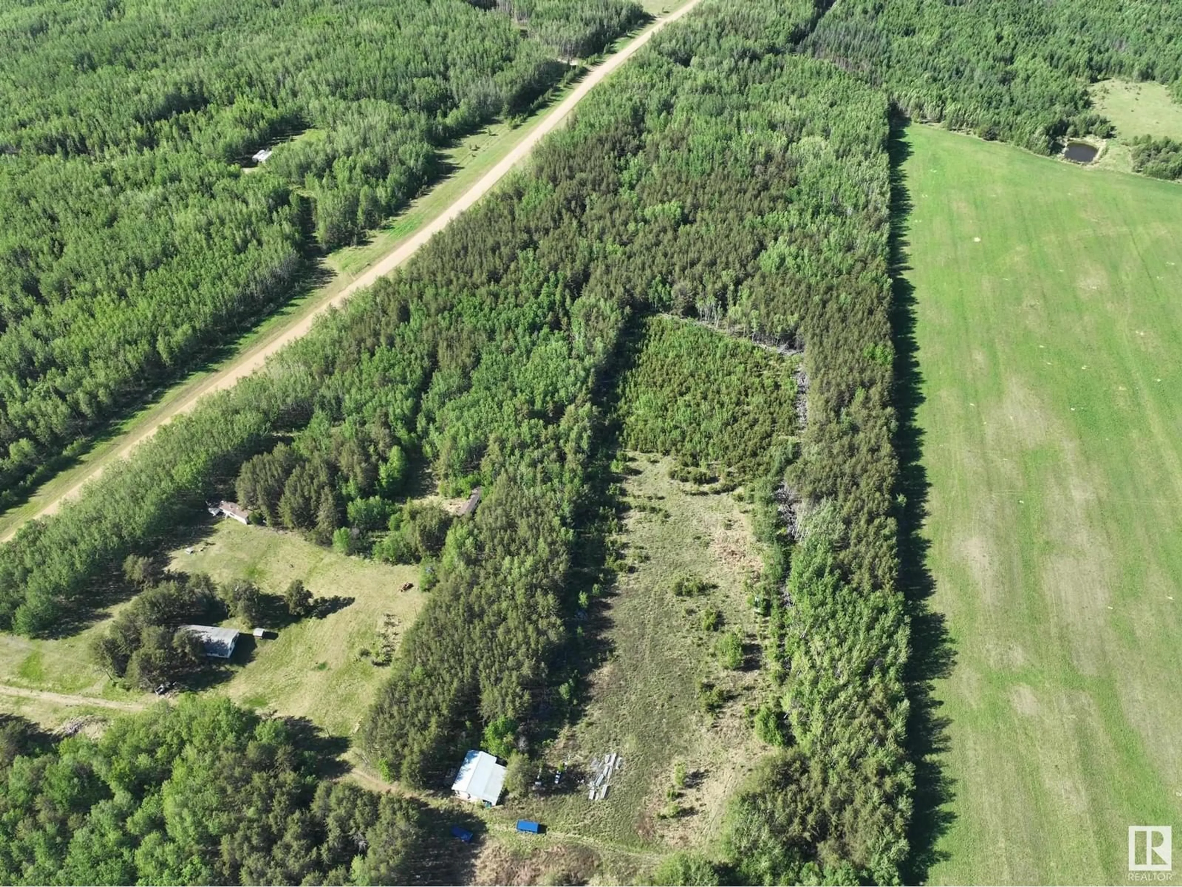 A pic from outside/outdoor area/front of a property/back of a property/a pic from drone, forest/trees view for 6250001A RR 235 .2, Rural Athabasca County Alberta T0G1Z0
