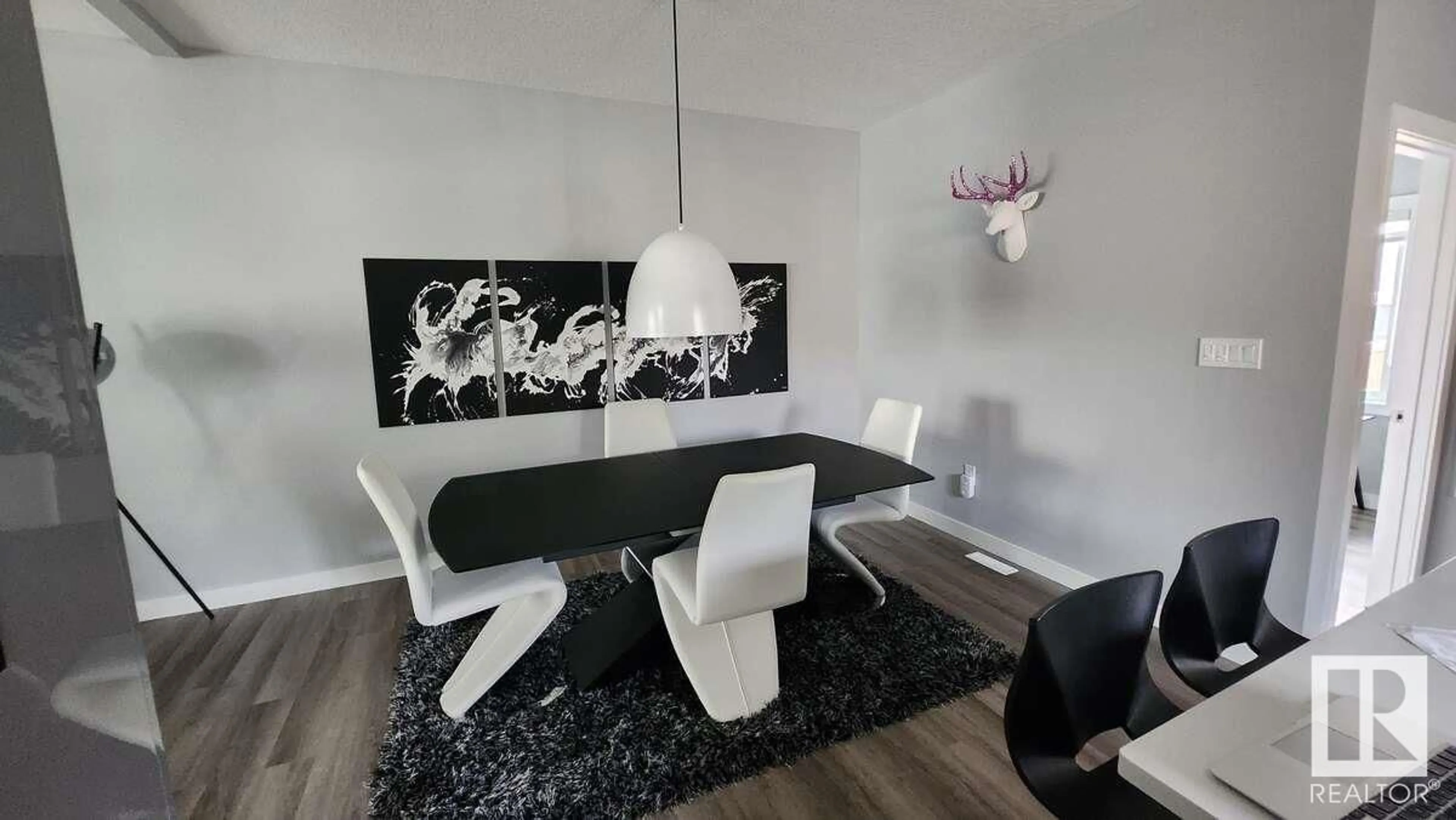 Dining room, wood/laminate floor for NW - 13026 120 ST, Edmonton Alberta T5E5N9