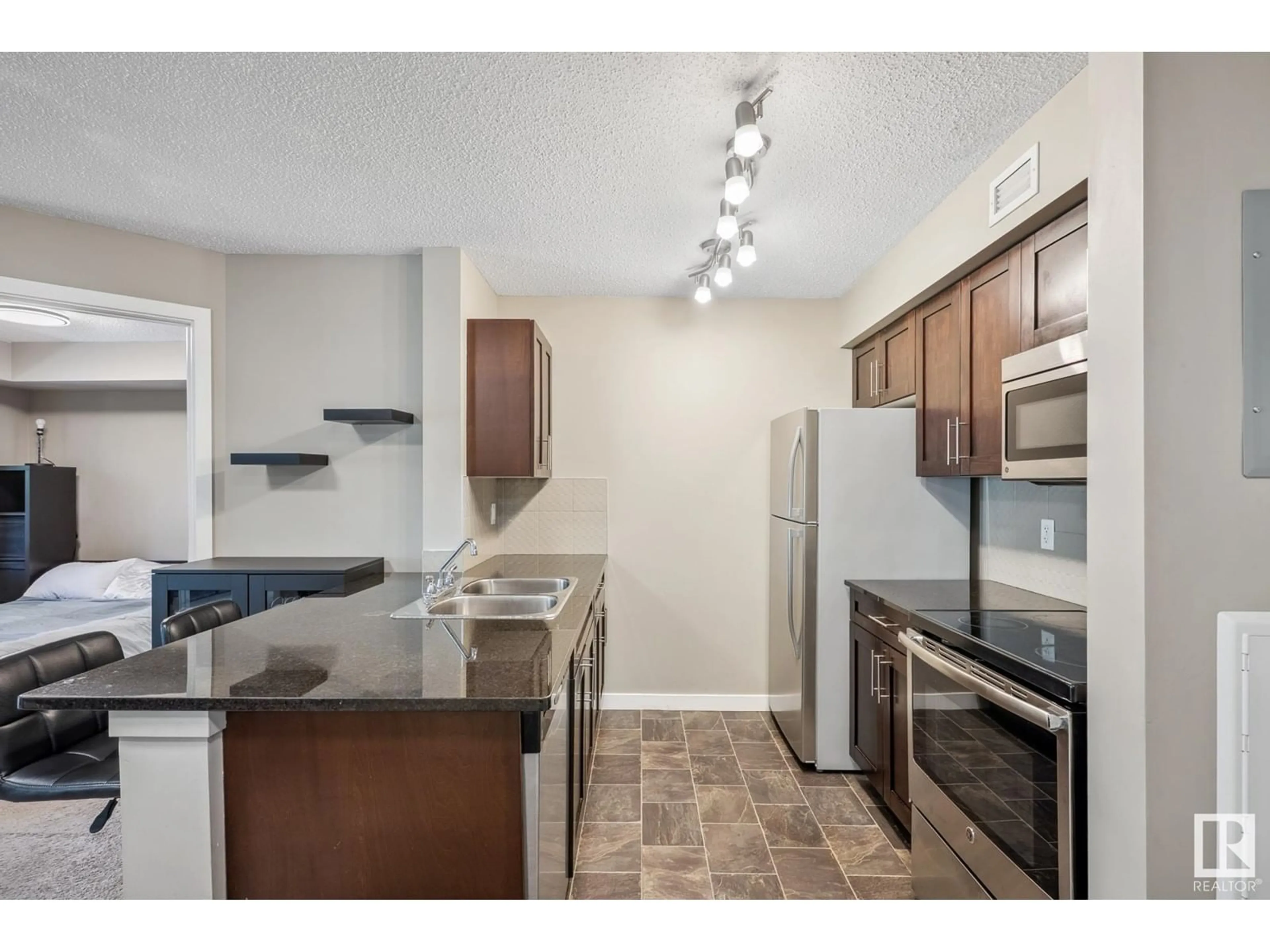 Standard kitchen, unknown for 123 - 5816 MULLEN PL, Edmonton Alberta T6R0W3