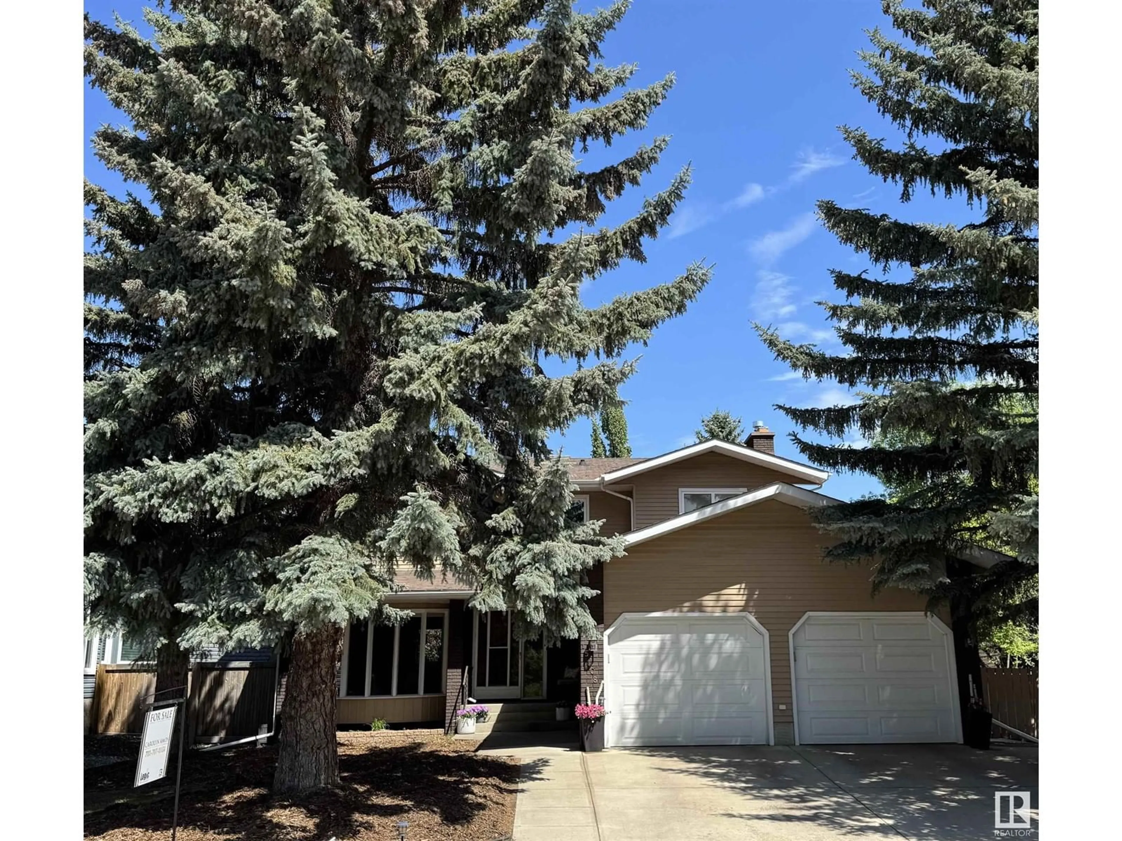 Home with vinyl exterior material, street for 15108 RAMSAY CR, Edmonton Alberta T6H5P4