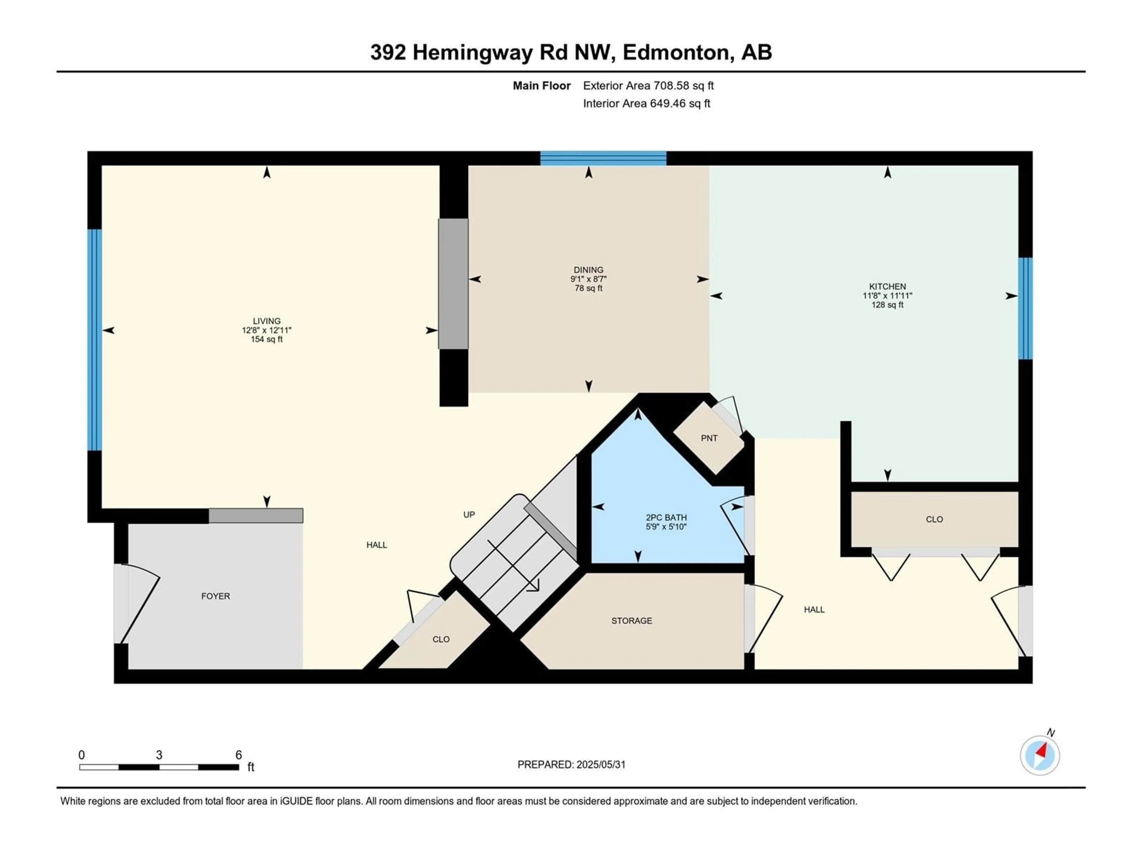 Floor plan for 392 HEMINGWAY RD, Edmonton Alberta T6M0J8