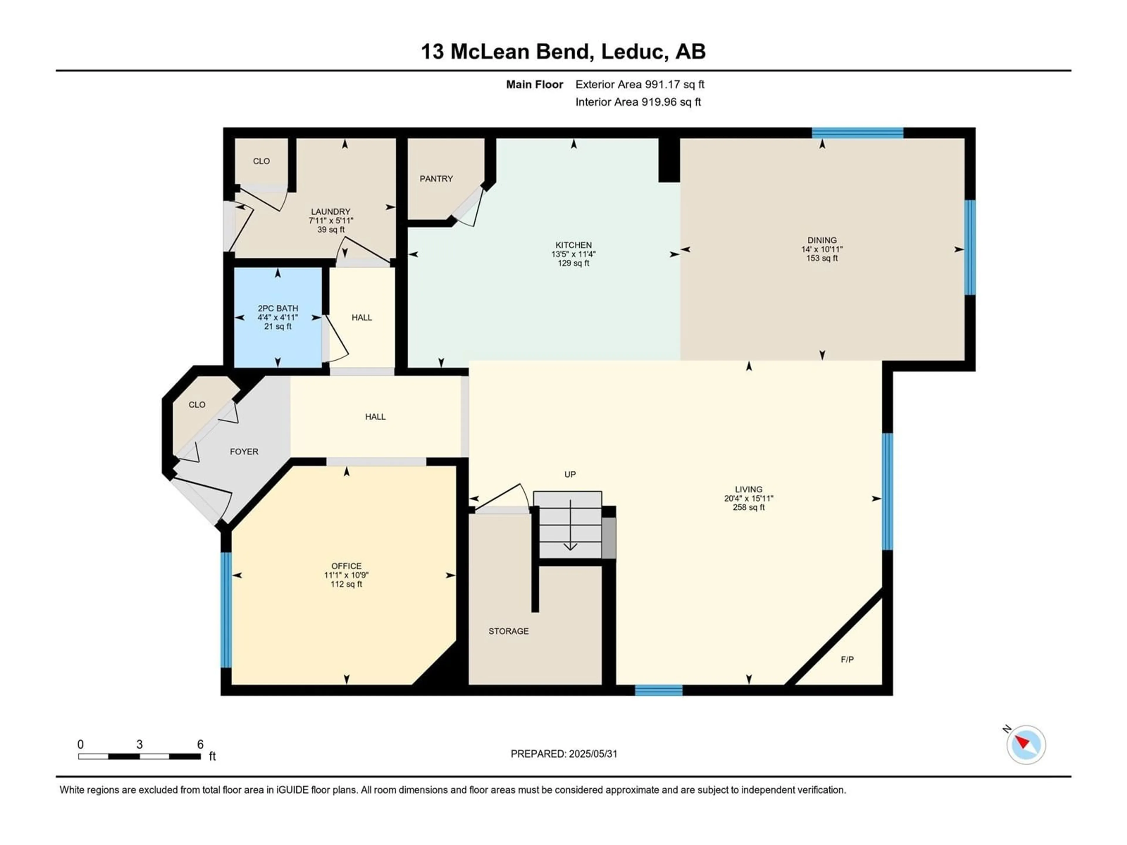 Floor plan for 13 MCLEAN BN, Leduc Alberta T9E0P1
