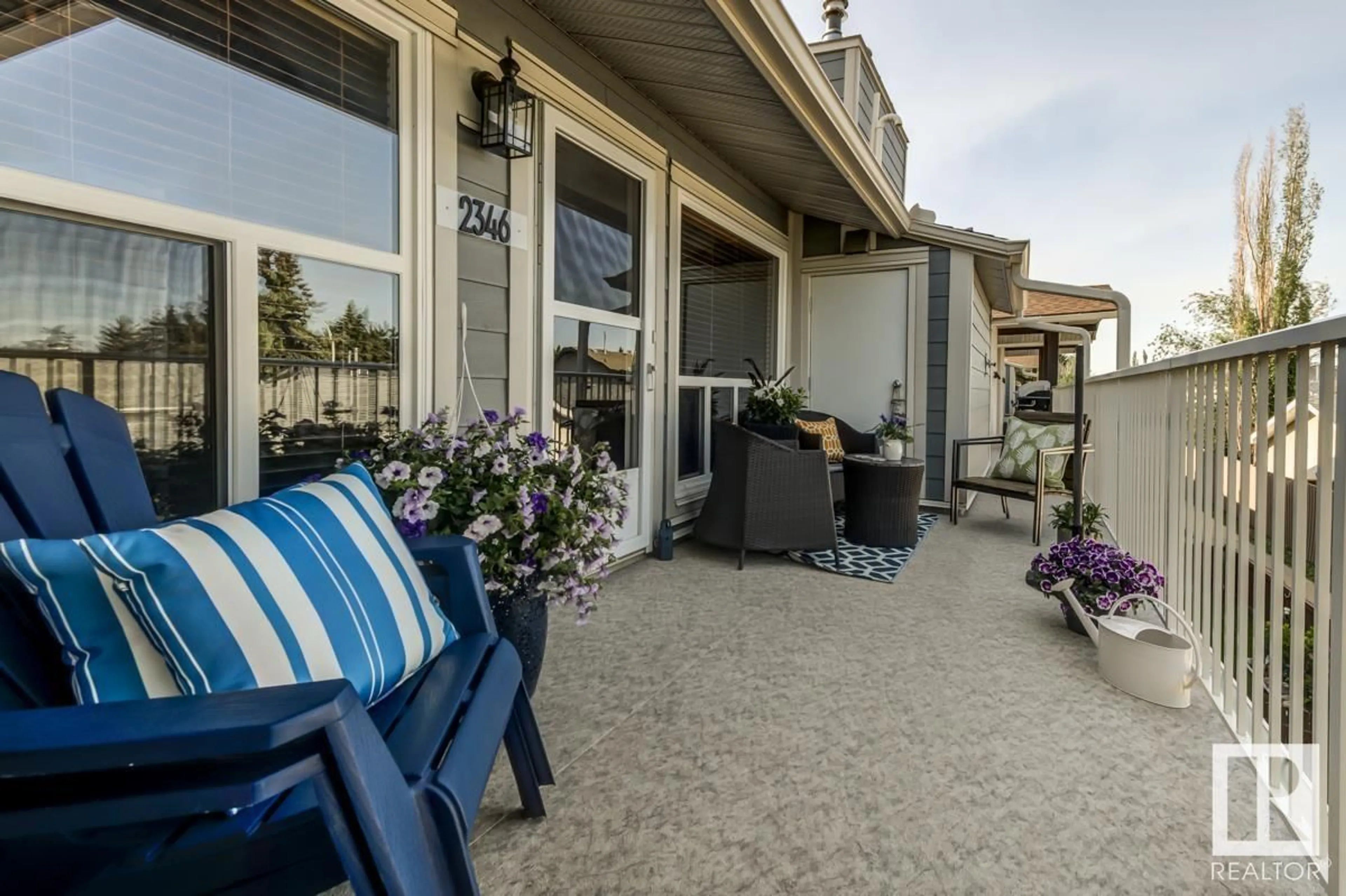 Patio, water/lake/river/ocean view for 2346 151 AV, Edmonton Alberta T5Y2L1