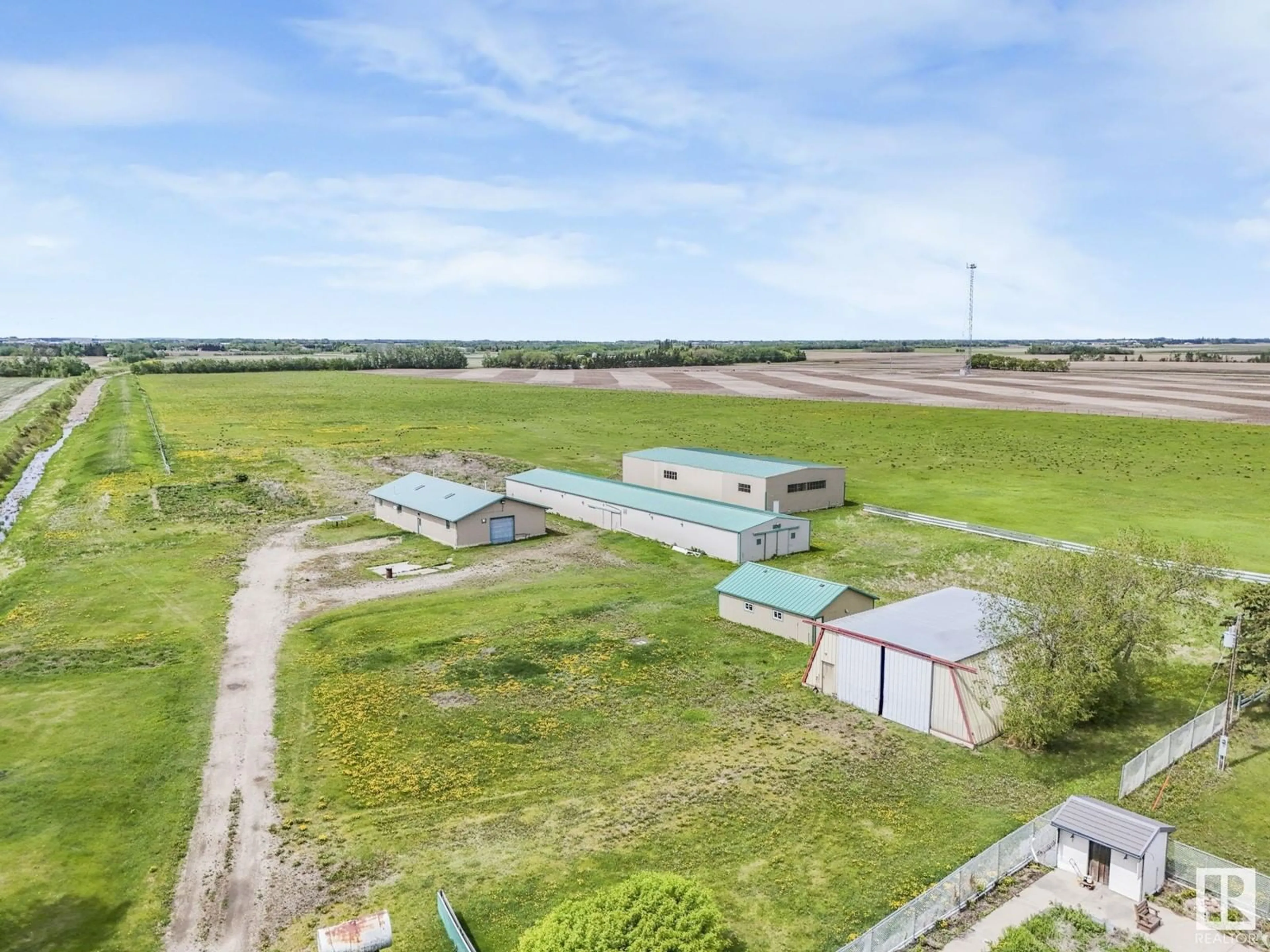A pic from outside/outdoor area/front of a property/back of a property/a pic from drone, building for 54320 HWY 2, St. Albert Alberta T8T1T1