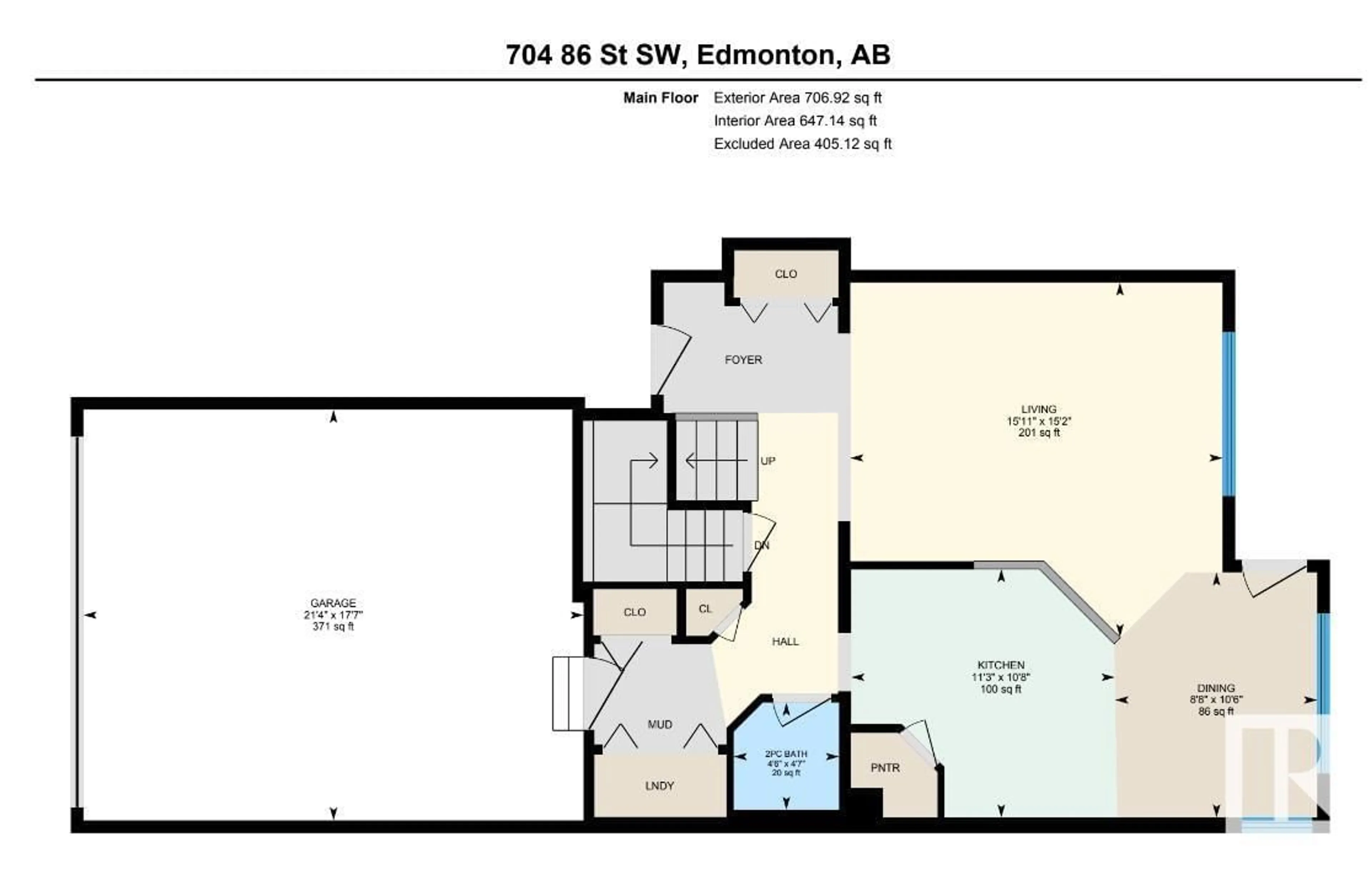 Floor plan for 704 87 ST, Edmonton Alberta T6X1G5