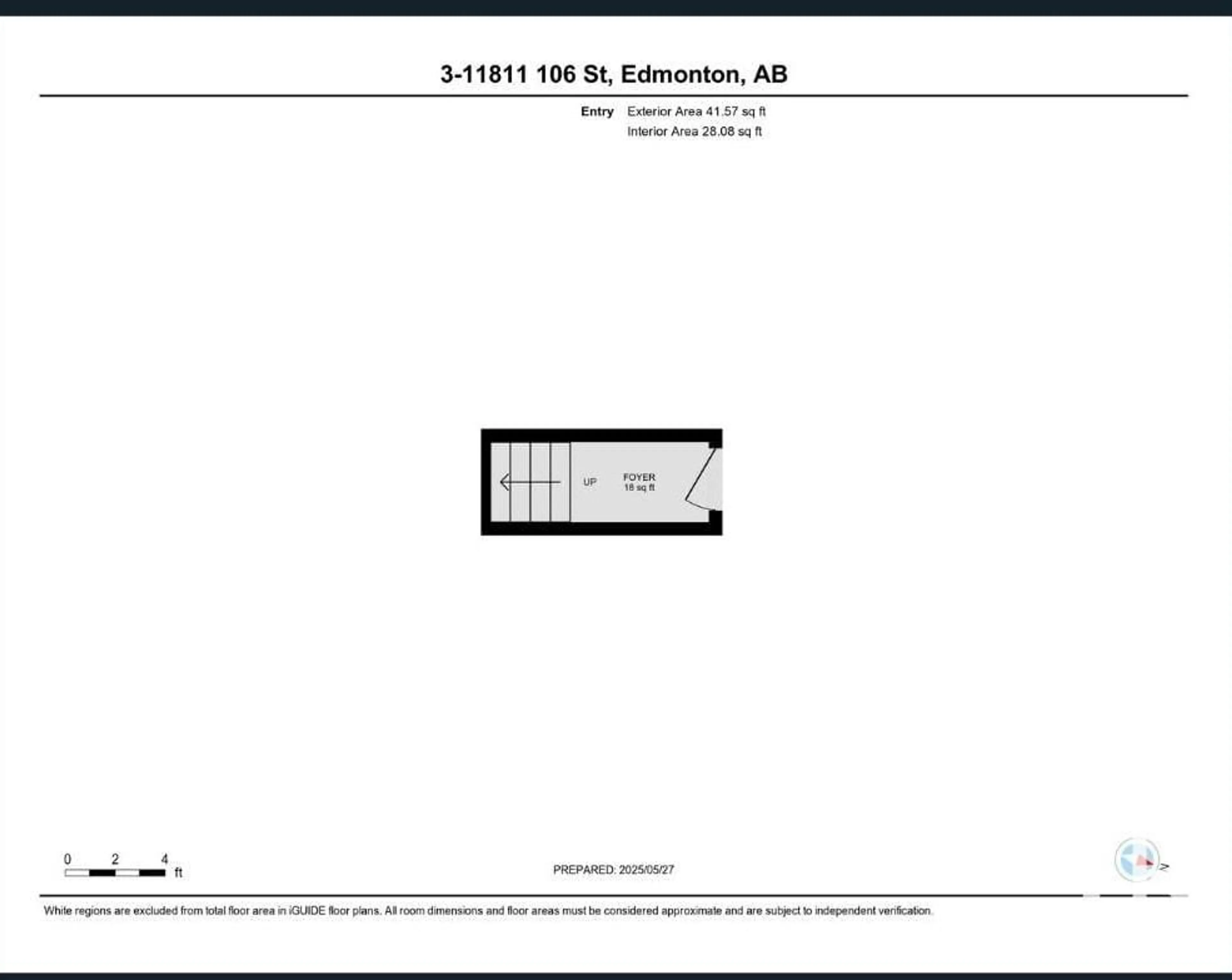 Floor plan for #3 - 11811 106 ST NW, Edmonton Alberta T5G2R2