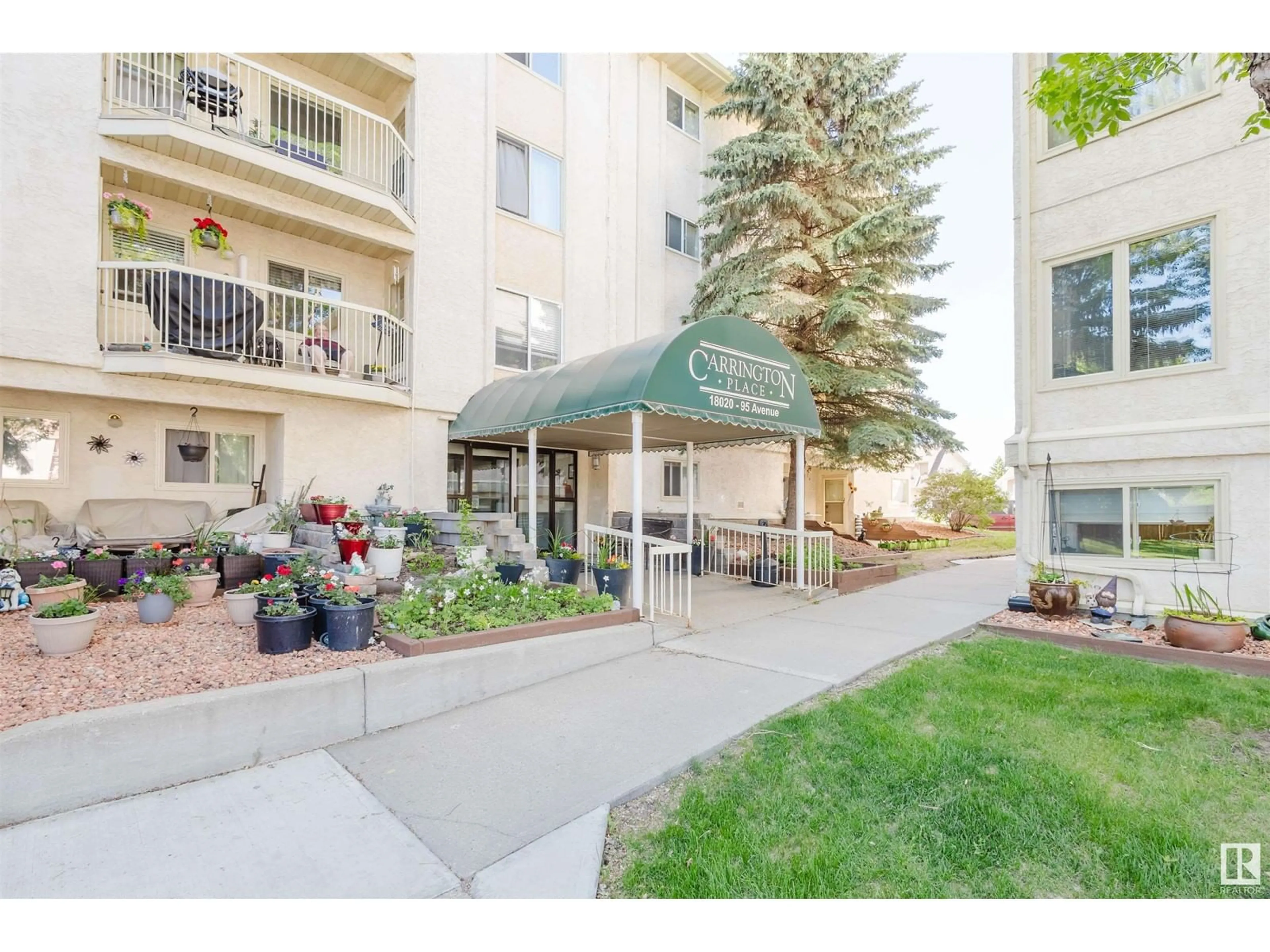 Patio, mountain view for 202 - 18020 95 AV, Edmonton Alberta T5T6B2