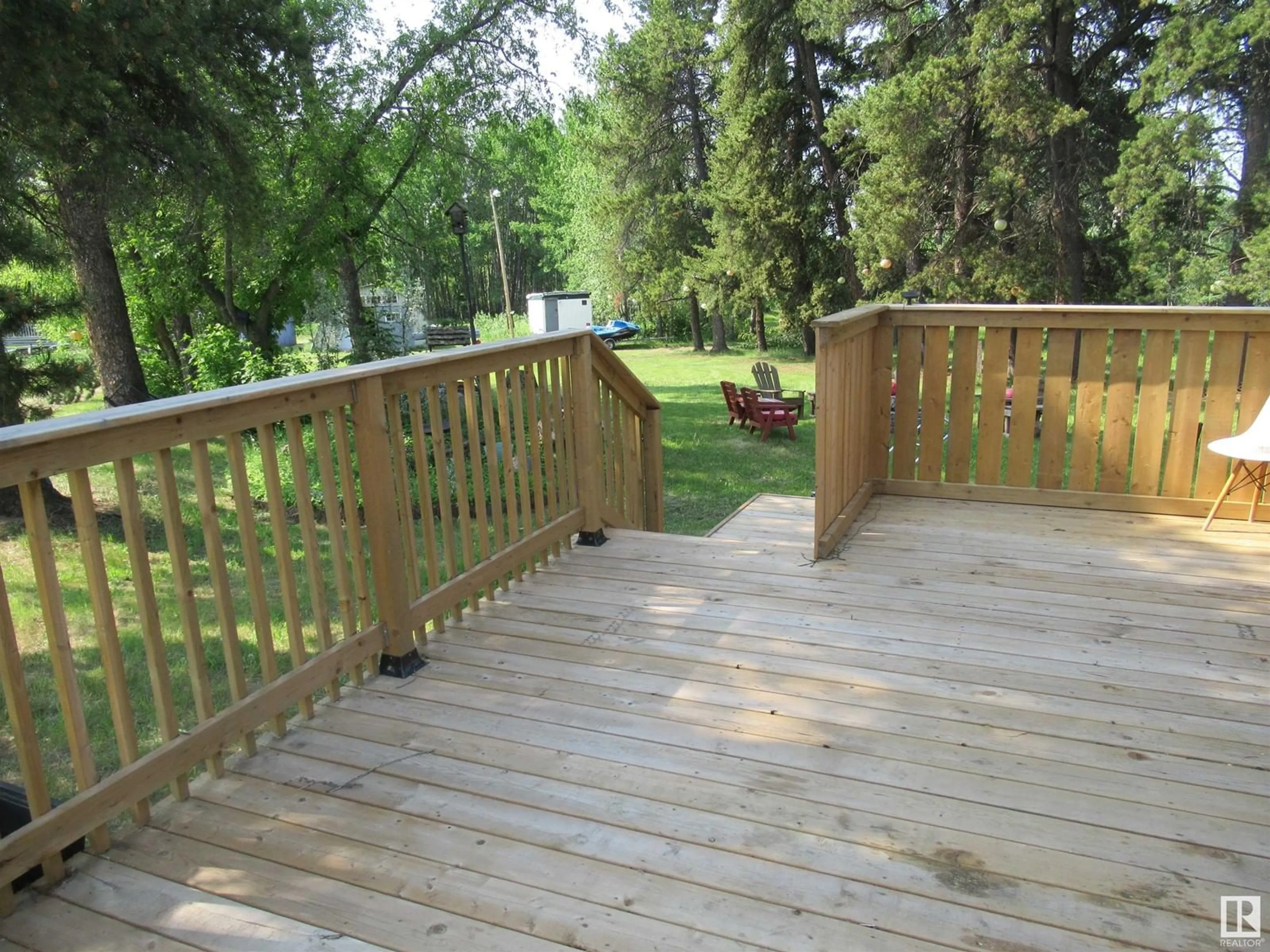 Patio, forest/trees view for 3902 SCOTT AV, Rural Wetaskiwin County Alberta T0C2C0