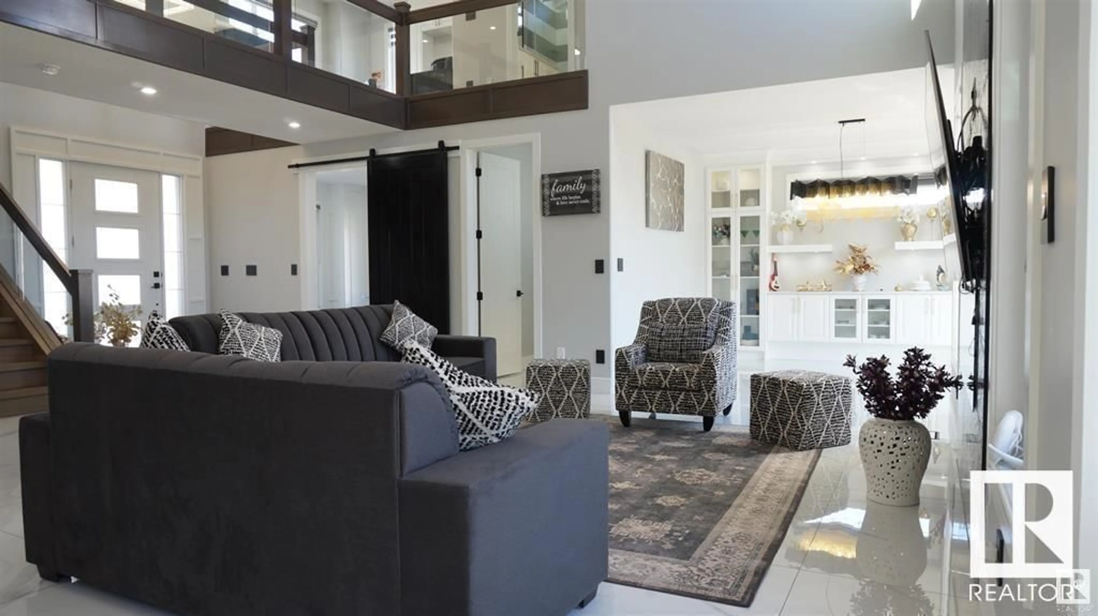 Living room with furniture, unknown for SW - 707 180 ST, Edmonton Alberta T6W2S8