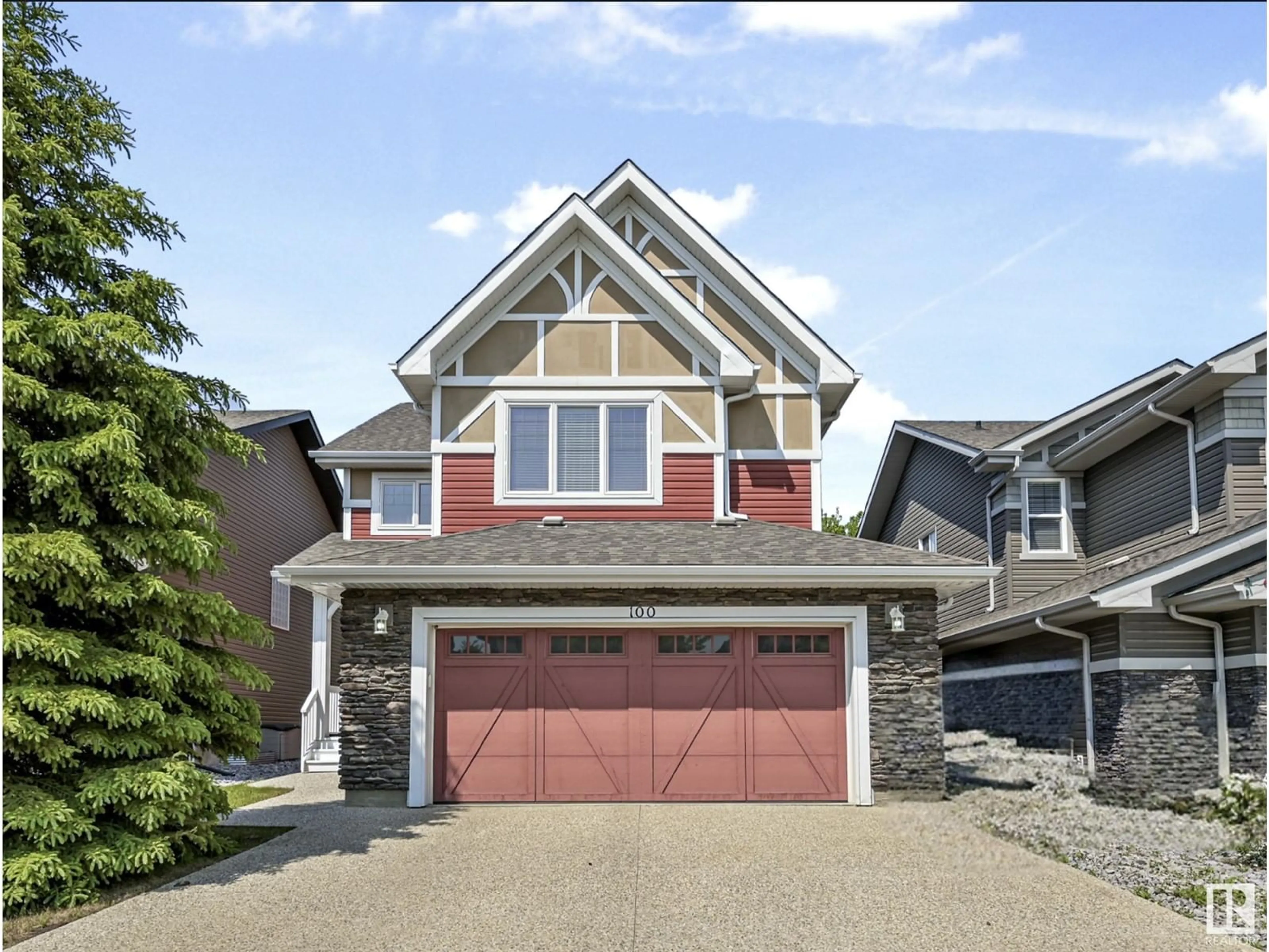 Home with vinyl exterior material, street for 100 ELLINGTON CR, St. Albert Alberta T8N4C6