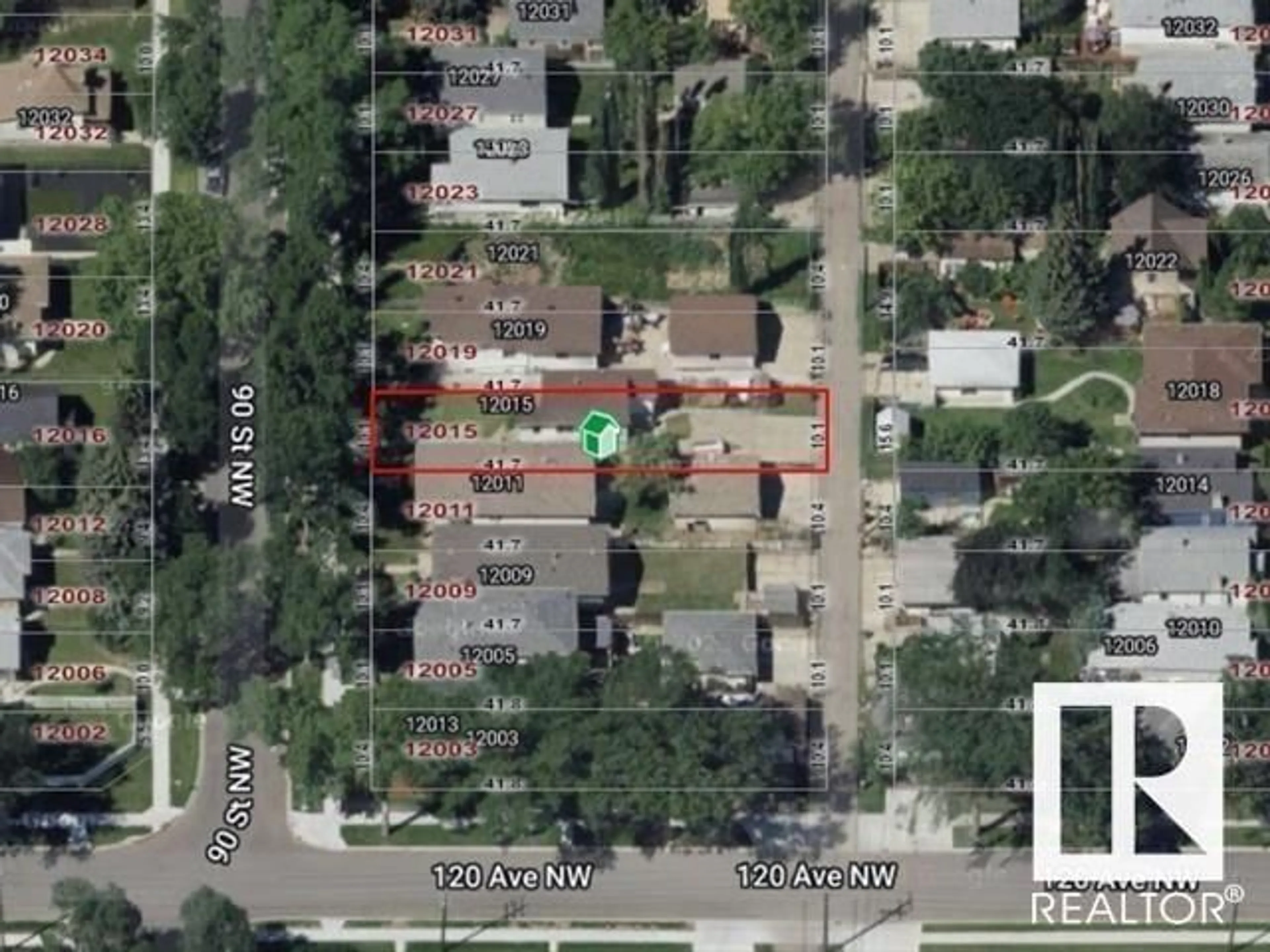 A pic from outside/outdoor area/front of a property/back of a property/a pic from drone, street for NW - 12015 90 ST, Edmonton Alberta T5B3Z2
